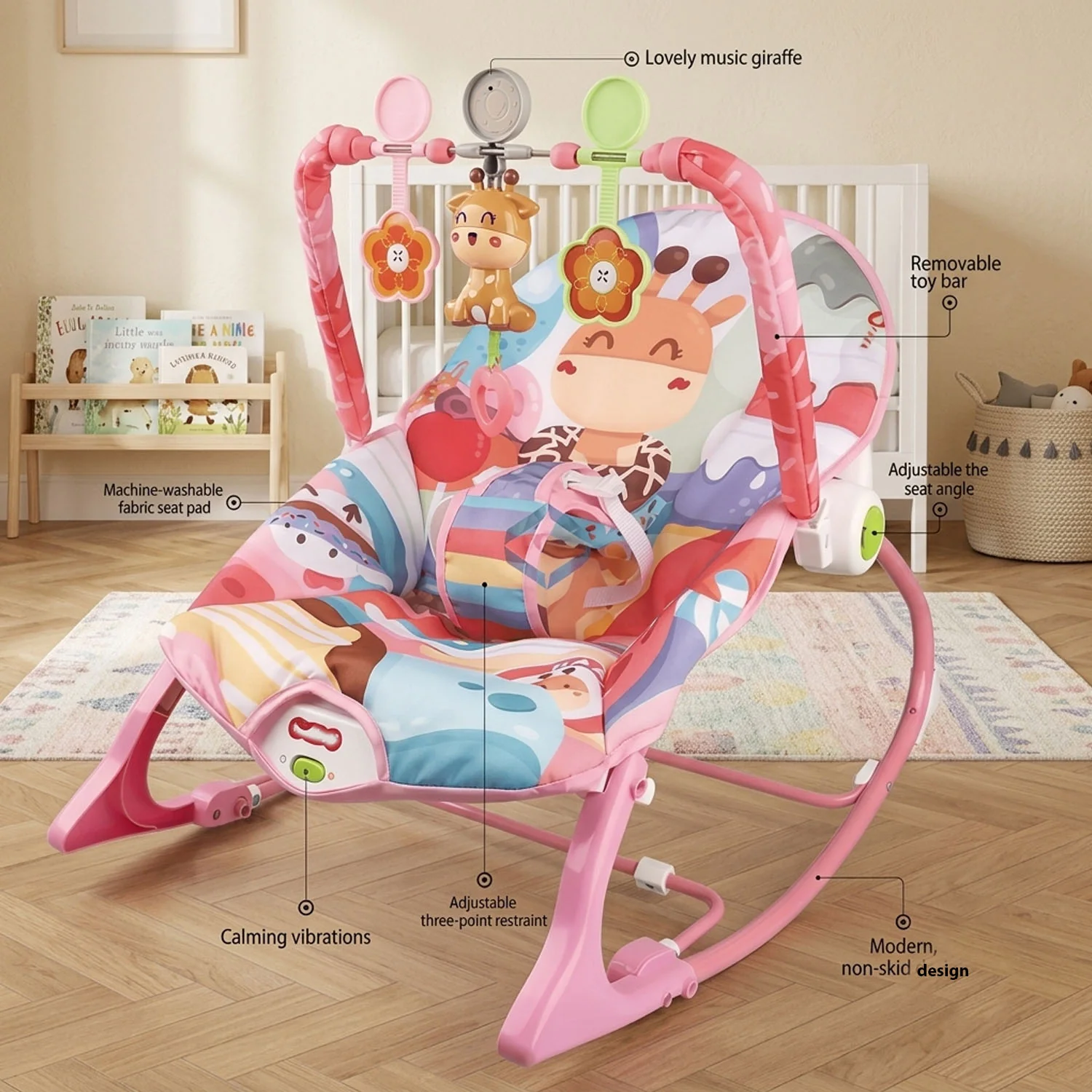 Multi Functional Baby Cradle Swing and Rocking Chair 68153 - Image 2