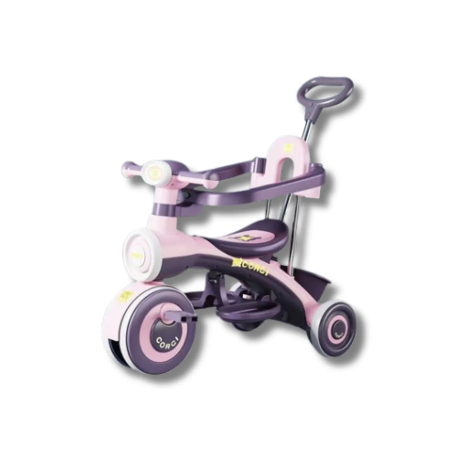 Multifunctional Kids Tricycle with Push Handle | T21 Pink