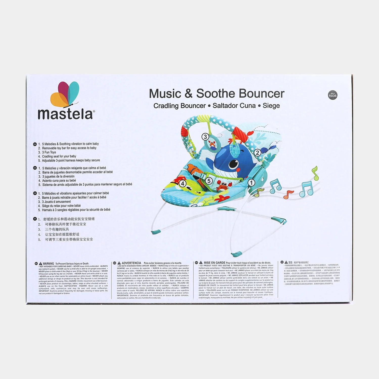 Music & Soothe Bouncer (mastela) - Image 8