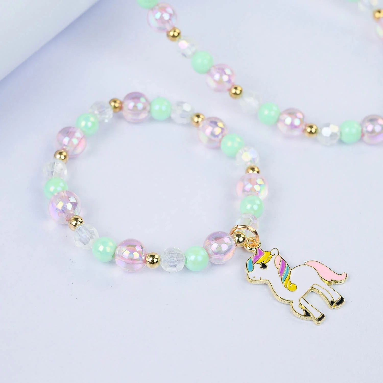 CHARM BEADED NECKLACE & BRACELET FOR GIRLS - Image 3