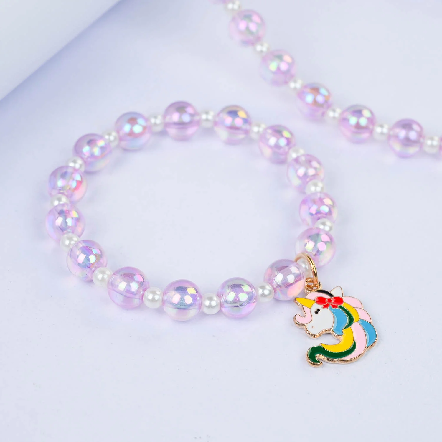 CHARM BEADED NECKLACE & BRACELET FOR GIRLS - Image 3