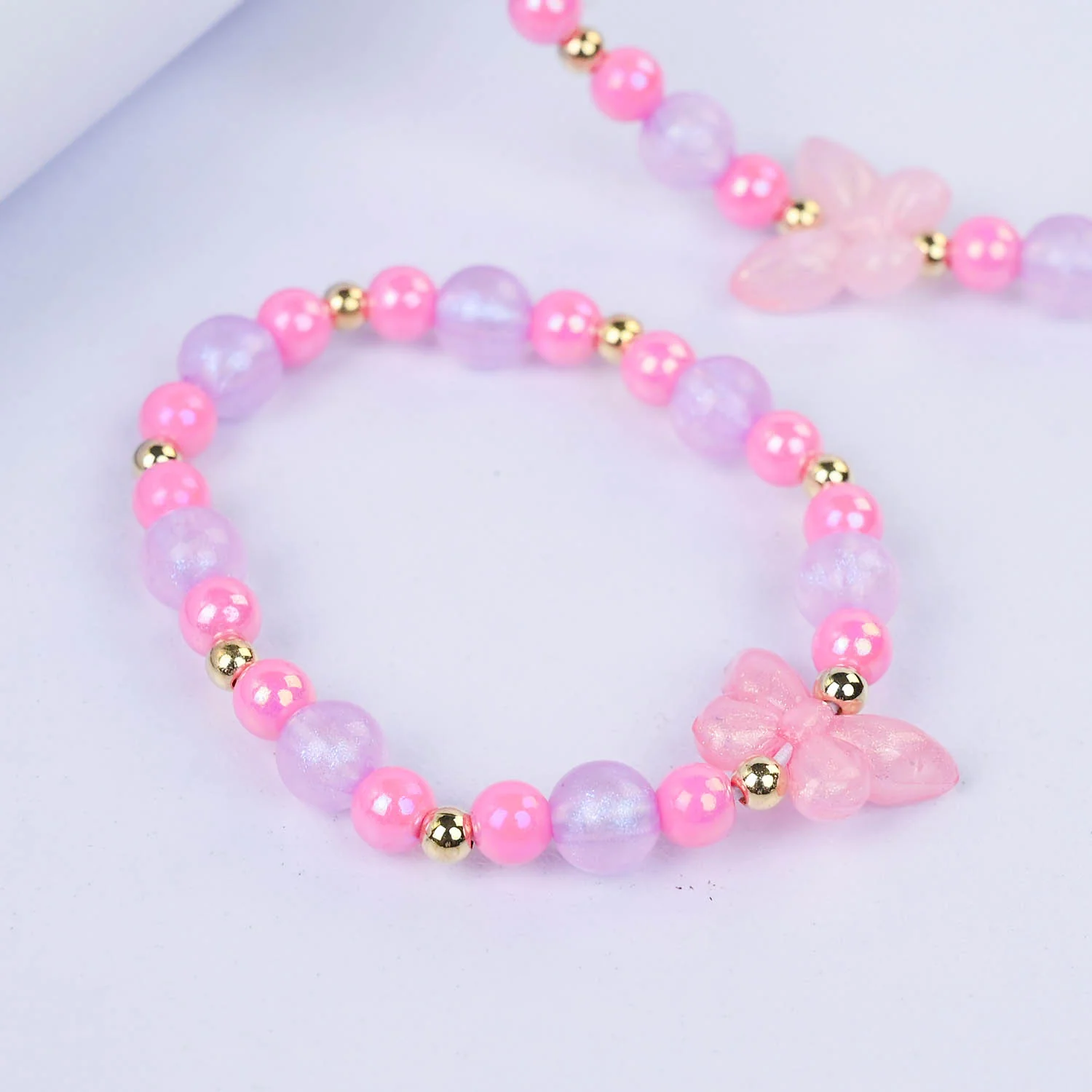 CHARM BEADED NECKLACE & BRACELET FOR GIRLS - Image 3