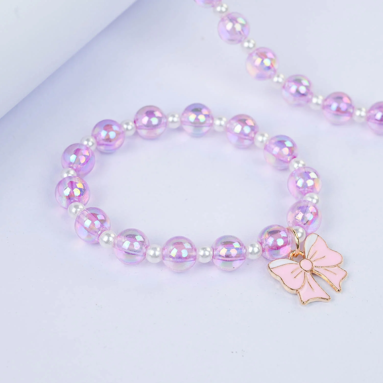 CHARM BEADED NECKLACE & BRACELET FOR GIRLS - Image 3