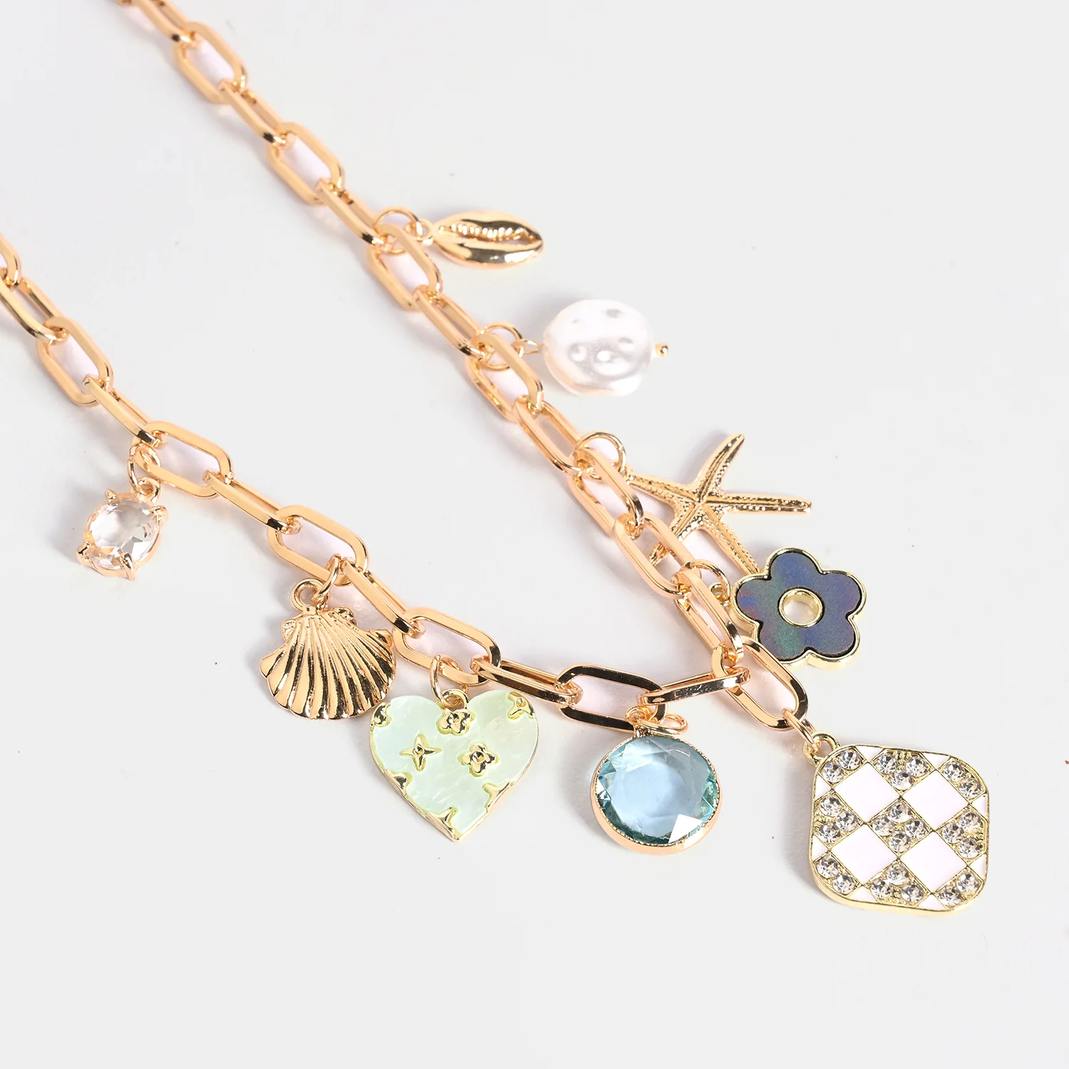 Gold-Tone Floral Necklace - Image 2