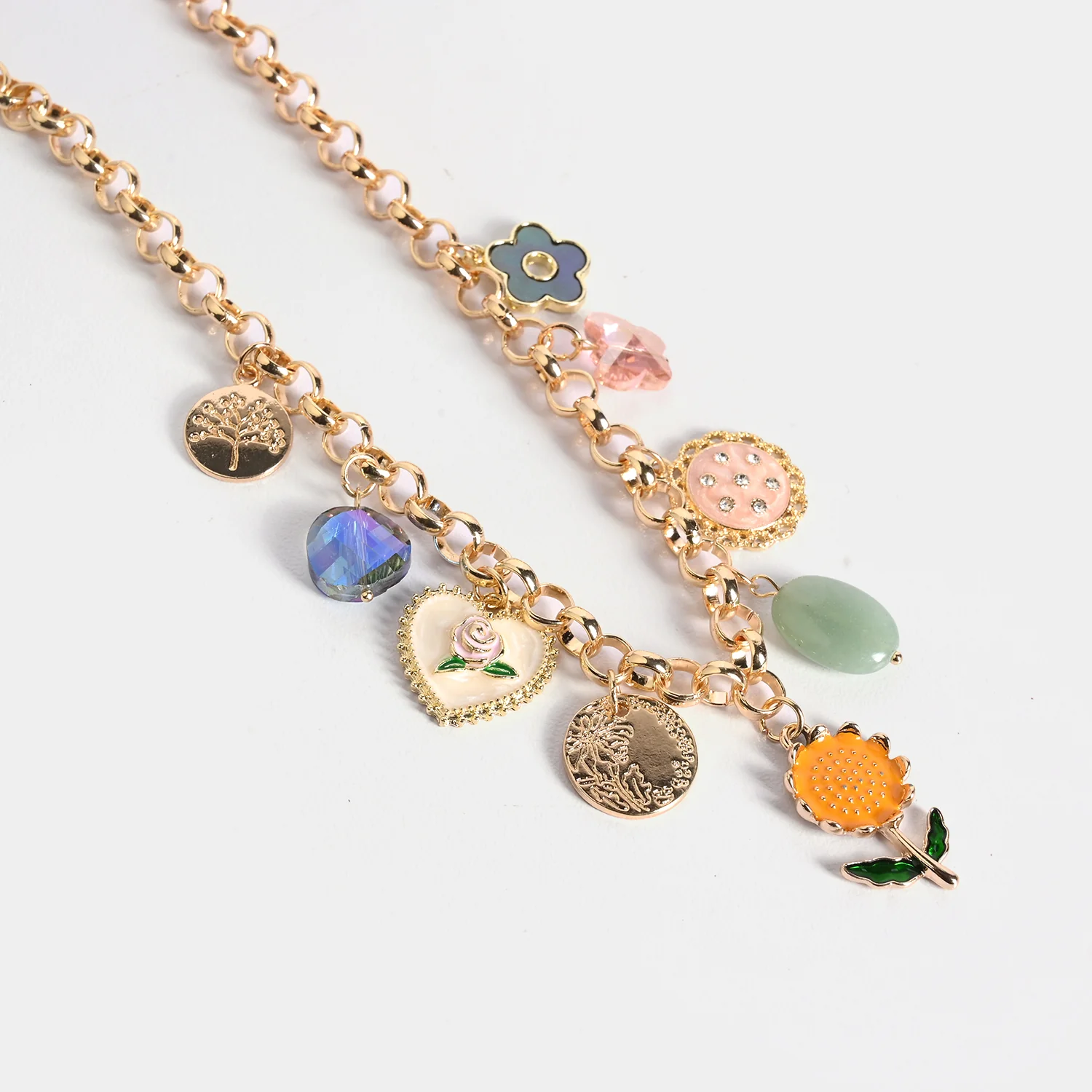 Gold-Tone Floral Necklace - Image 2