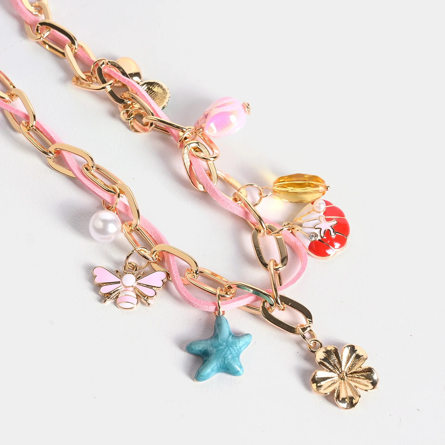 Gold-Tone Floral Necklace - Image 2