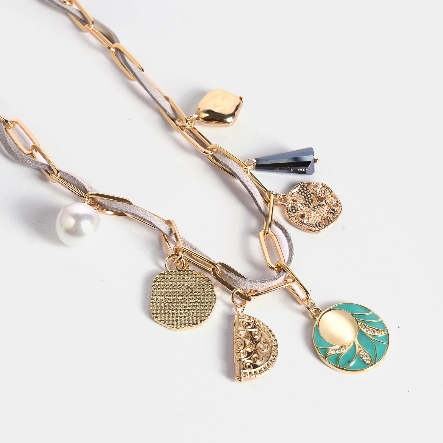 Gold-Tone Floral Necklace - Image 2