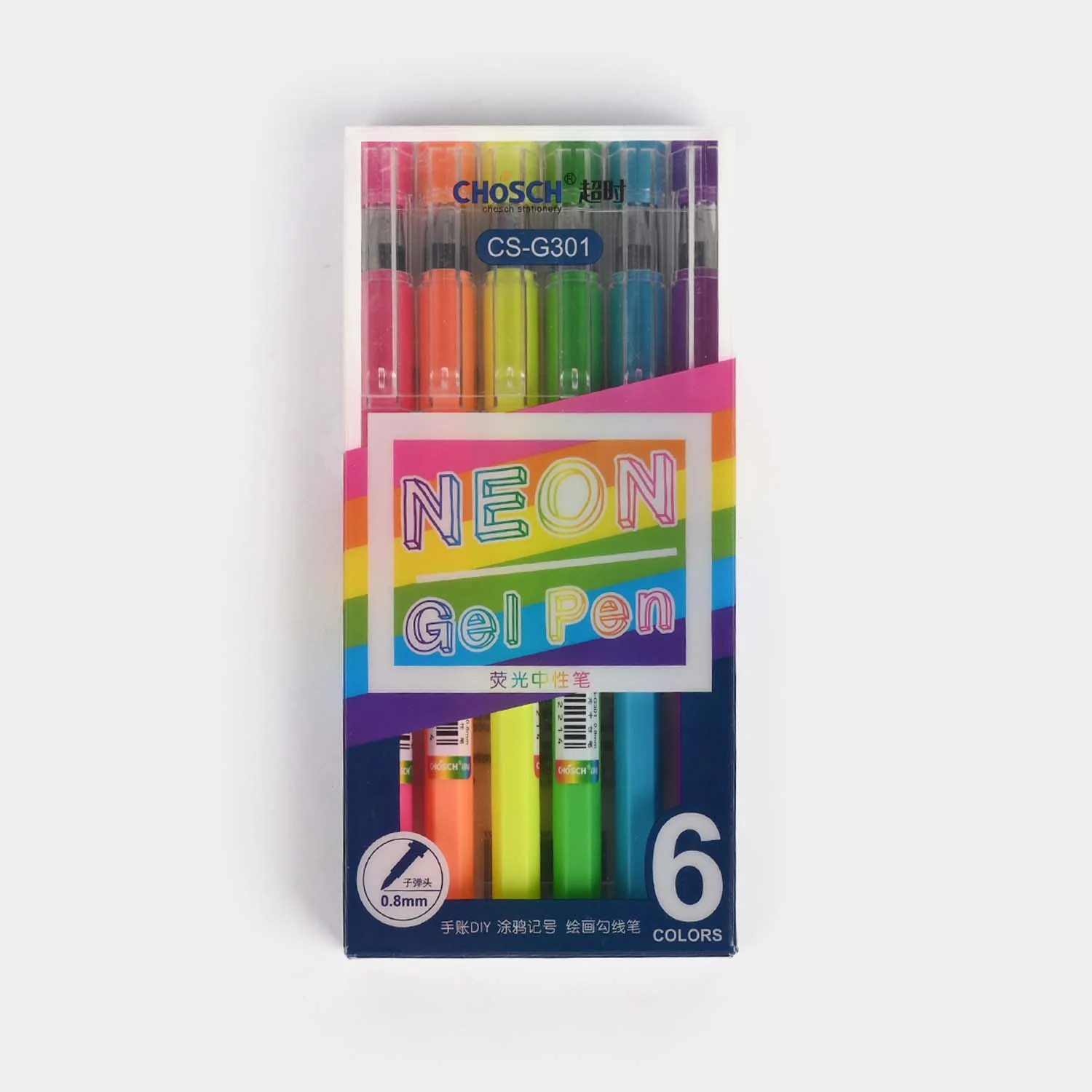 Neon Gel Pen Set 6Pcs - Image 3