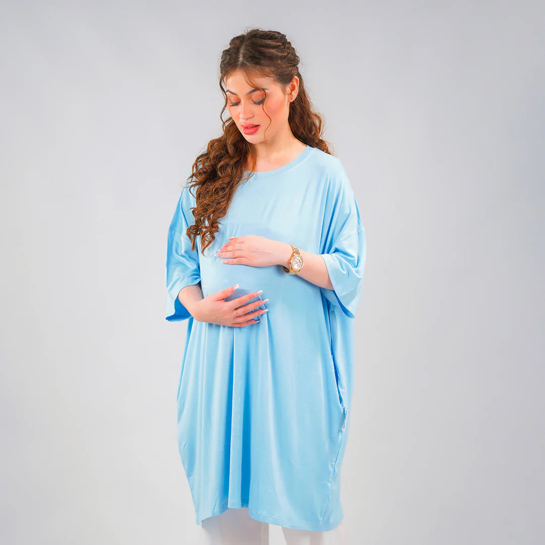 Ornavo Plain Blue Comfy Tee - Image 2