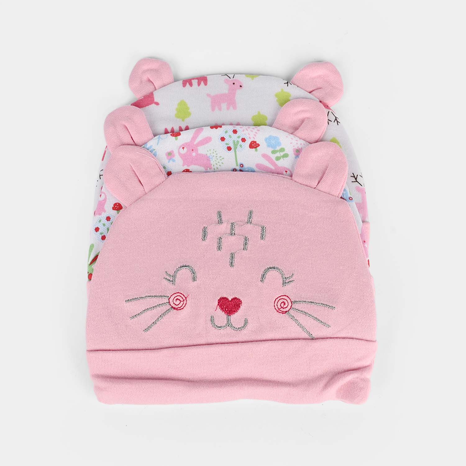 Infant Cotton Cap  – Pack of 3 - Image 3