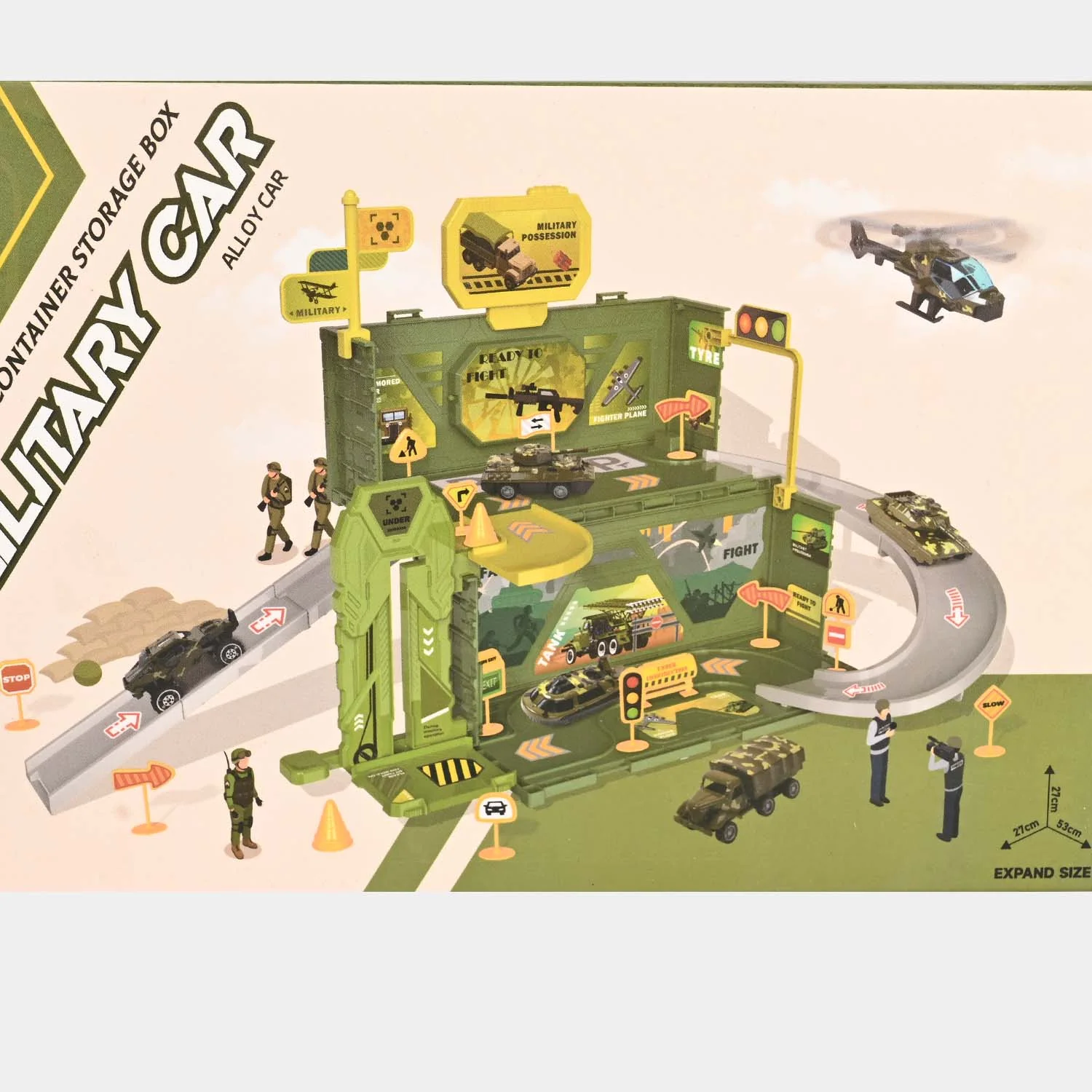 Military  Parking Lot Car Playset – 40-Piece Alloy Vehicle Set - Image 2