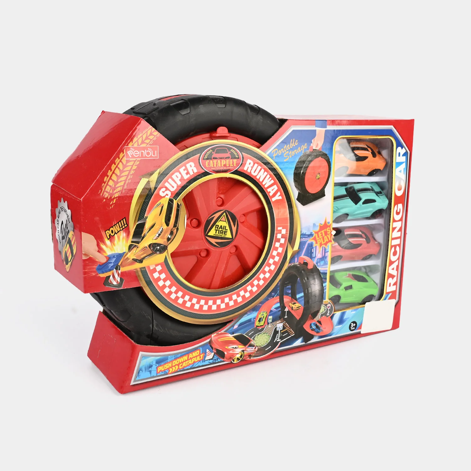 Runway Racing Car Playset For Kids