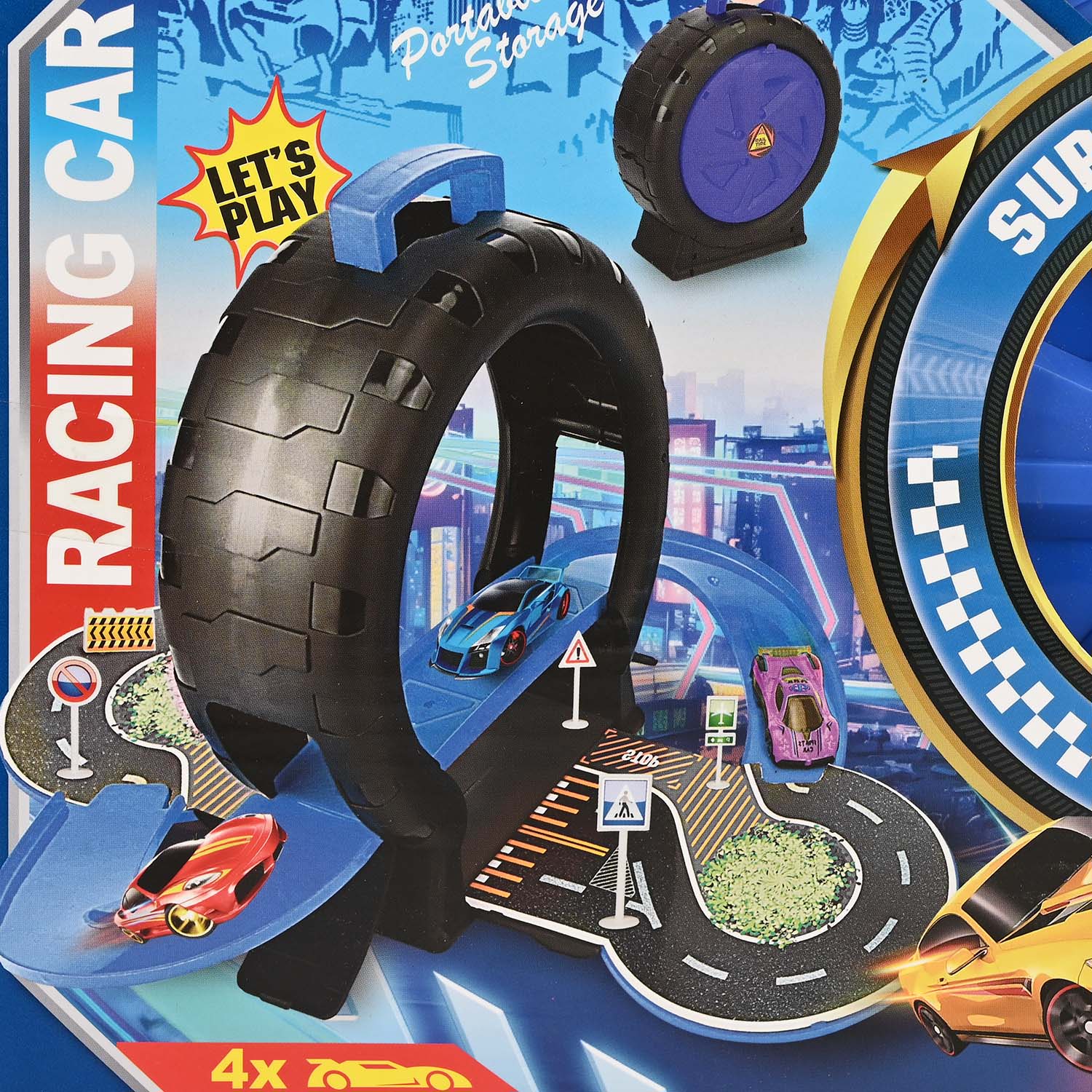 Parking Set + Catapult Racing Car Playset For Kids - Image 3