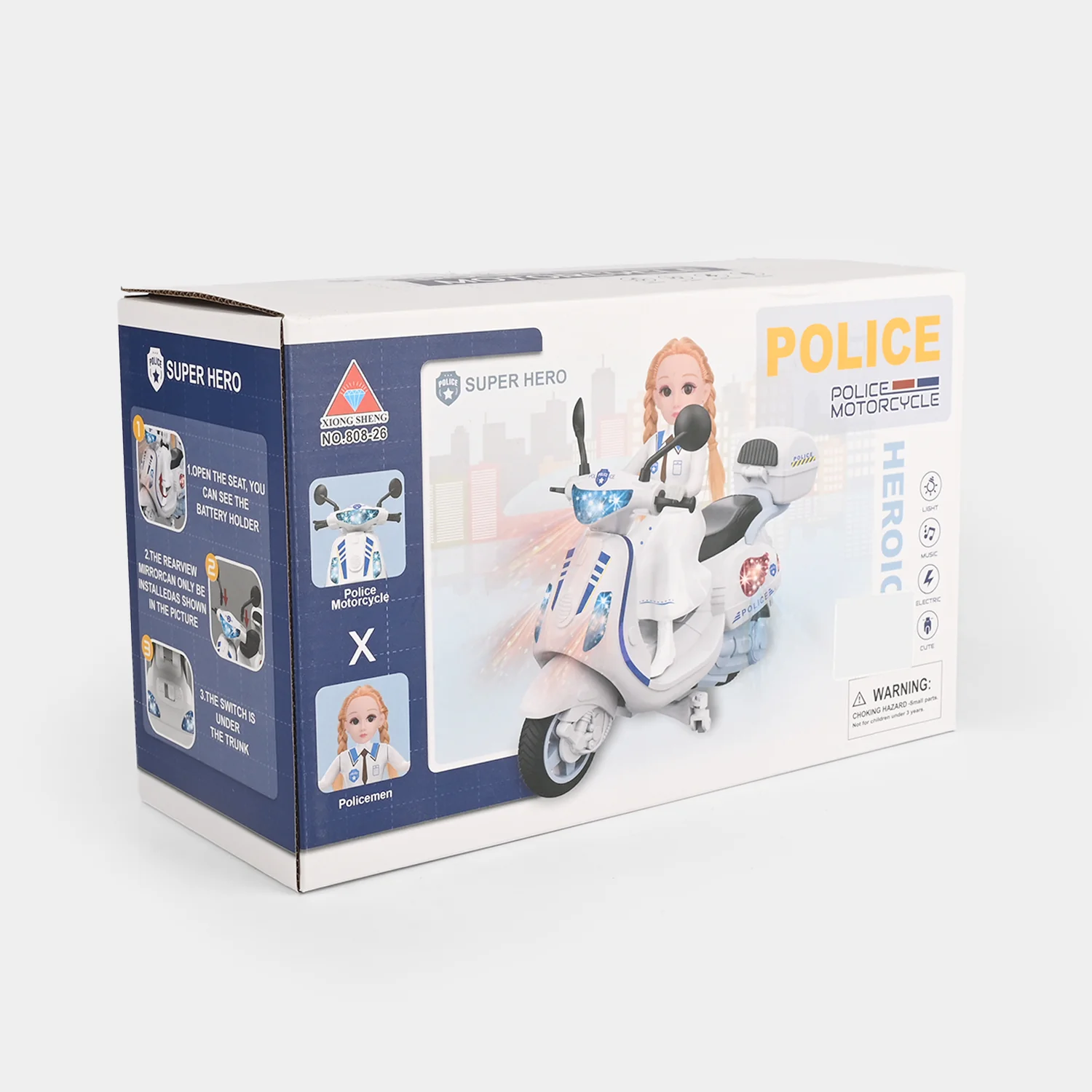 Police Motorcycle Toy - Image 3