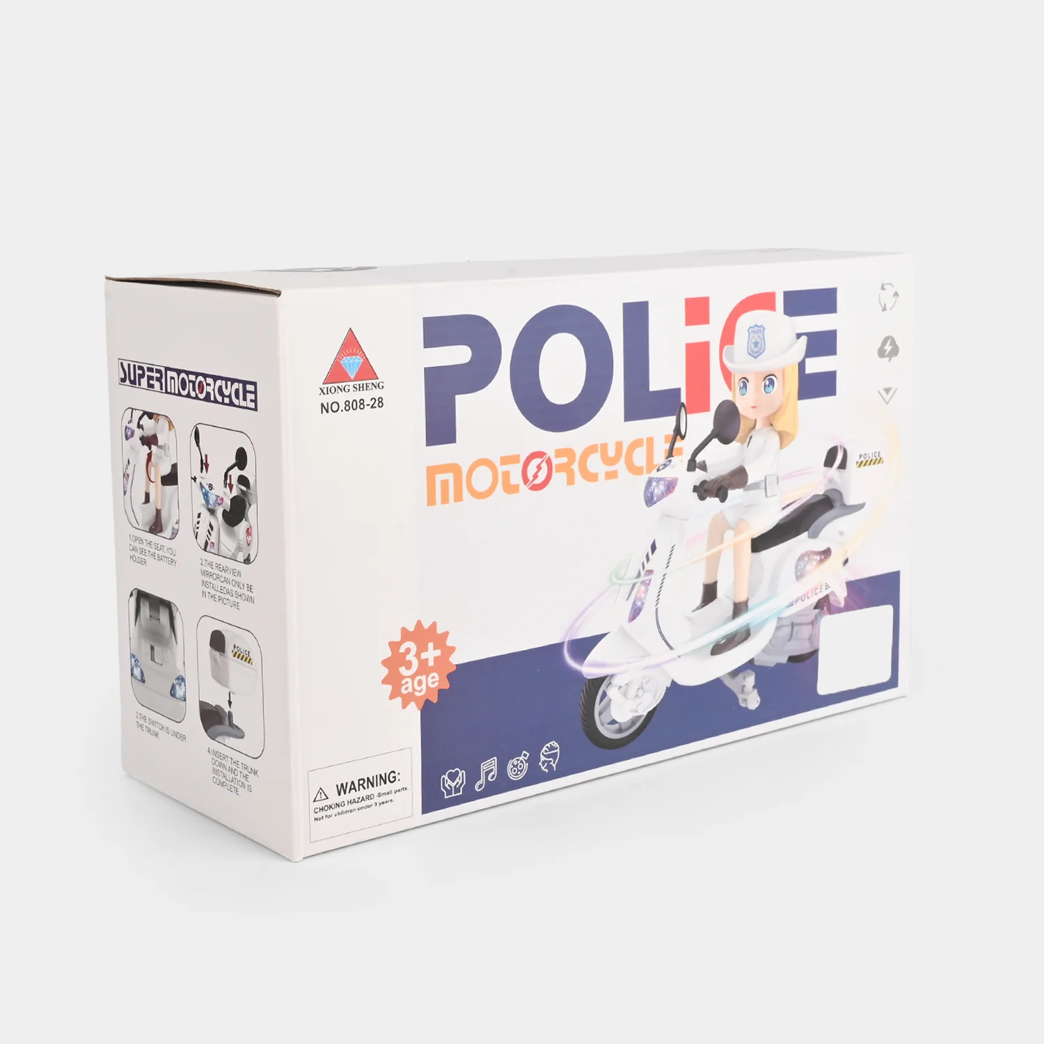 Police Motorcycle Toy - Image 3