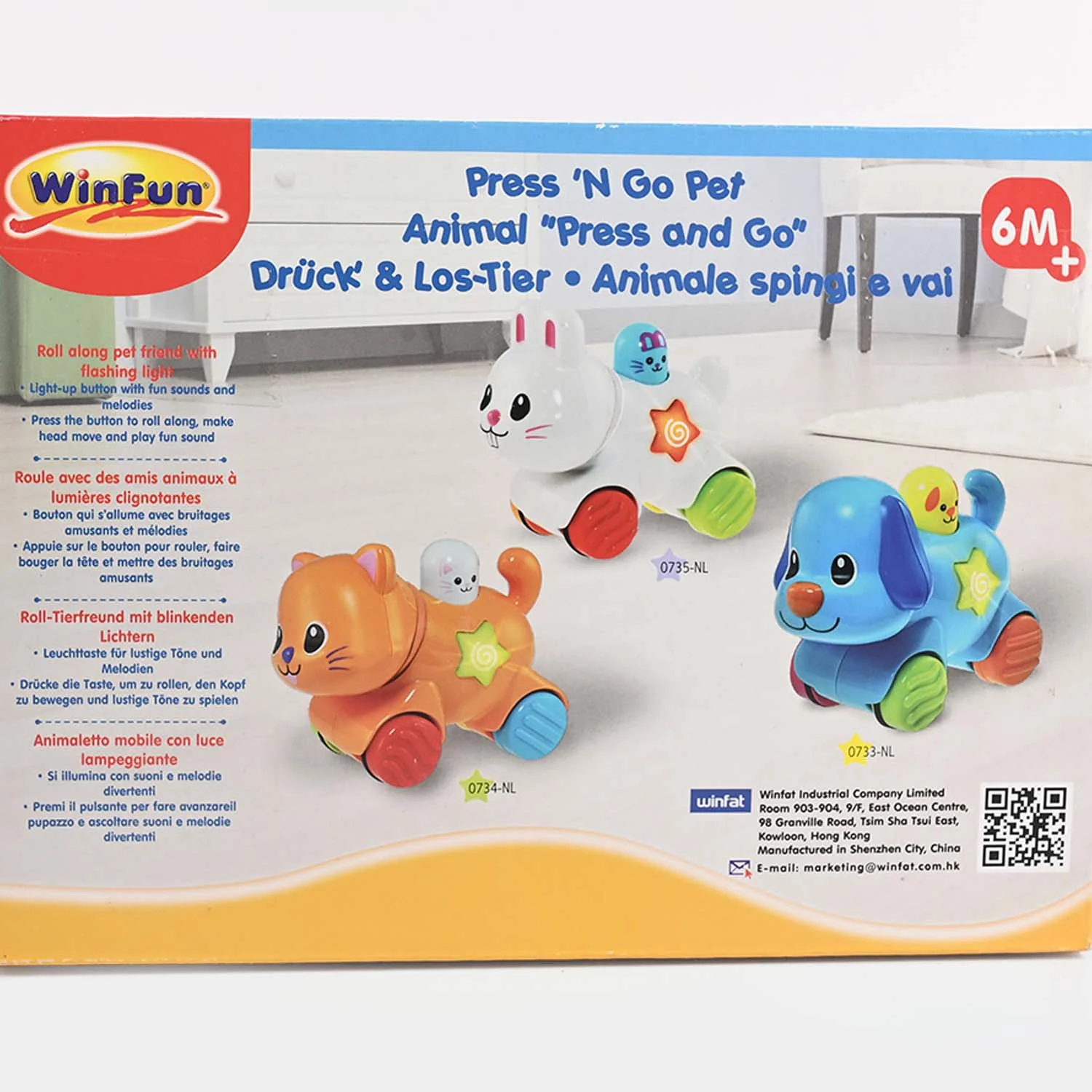 Press N' Go Pet Toy For Kids - Orange (0374) - Image 4