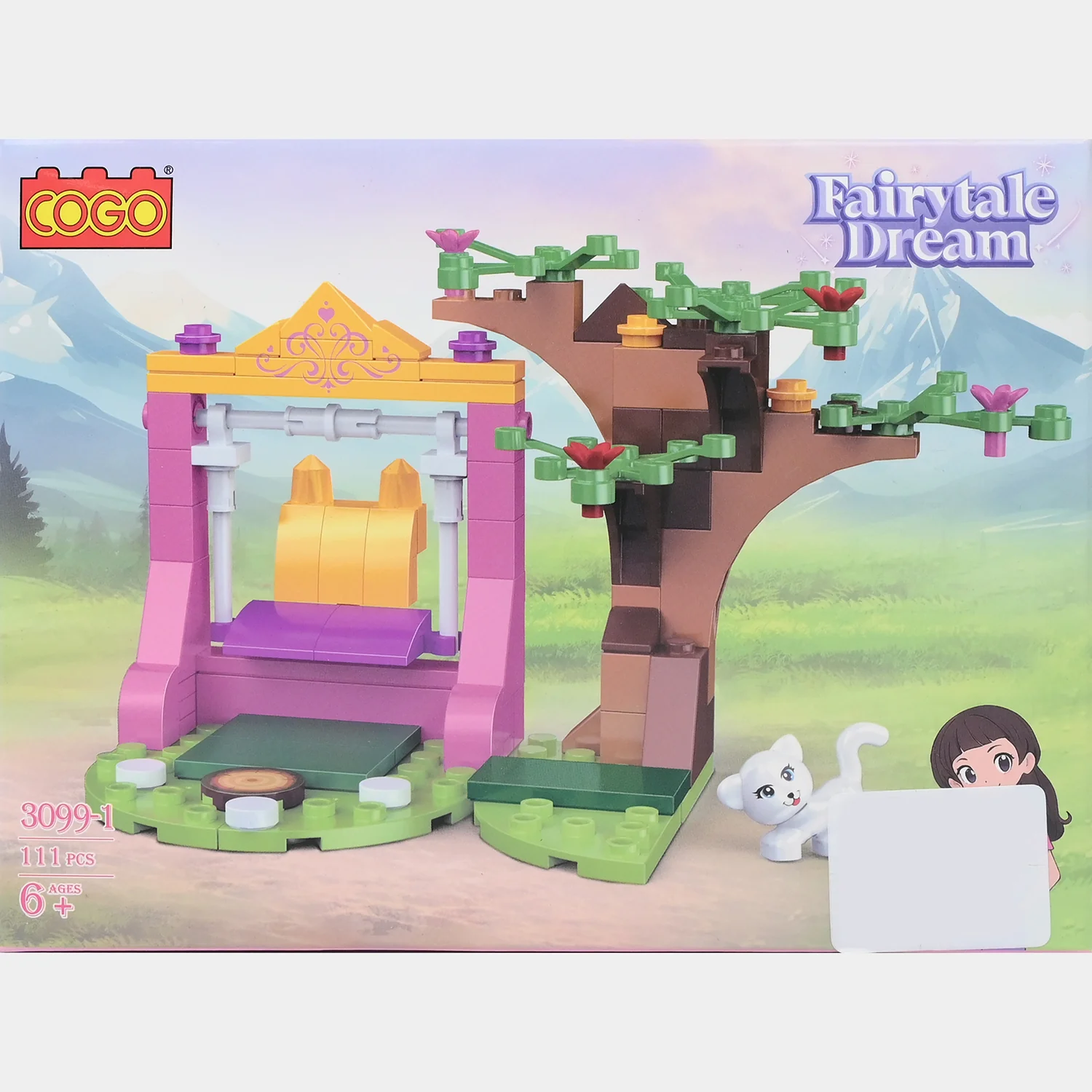 Fairytale Dream Garden Swing Building Blocks Set | 111PCs - Image 2