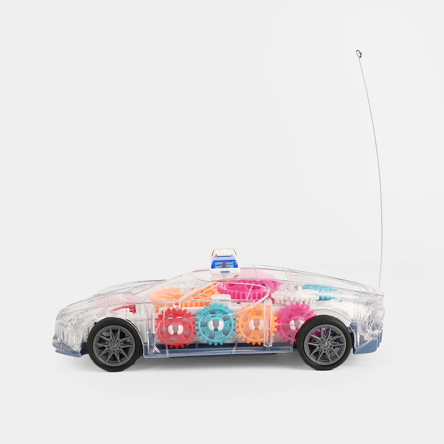 Racing Gear Transparent RC Car – Police Model Toy - Image 2