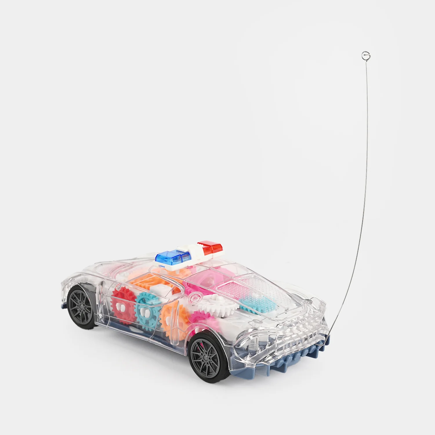 Racing Gear Transparent RC Car – Police Model Toy - Image 5