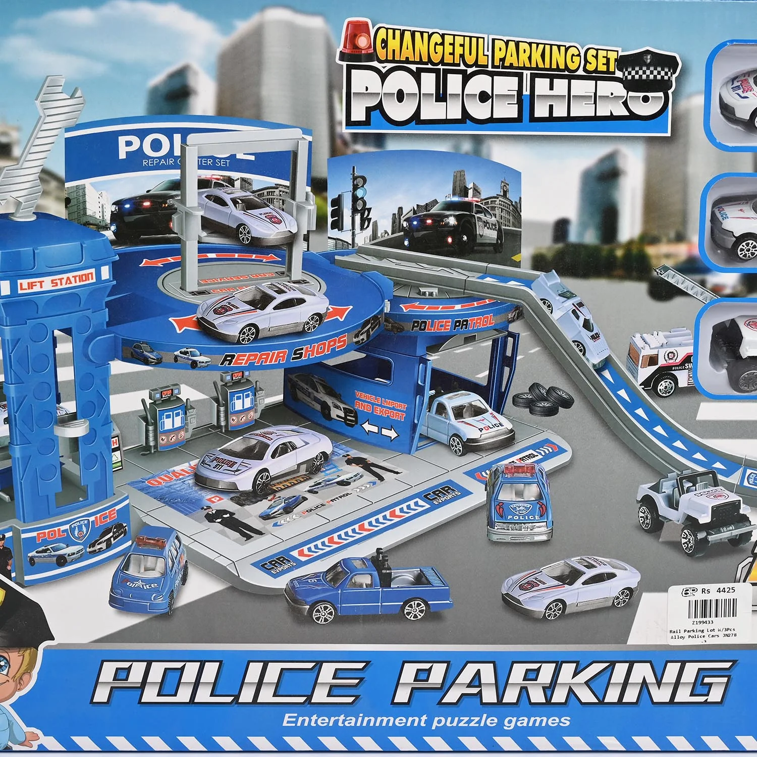Police Theme Parking Lot Garage Playset - Image 2