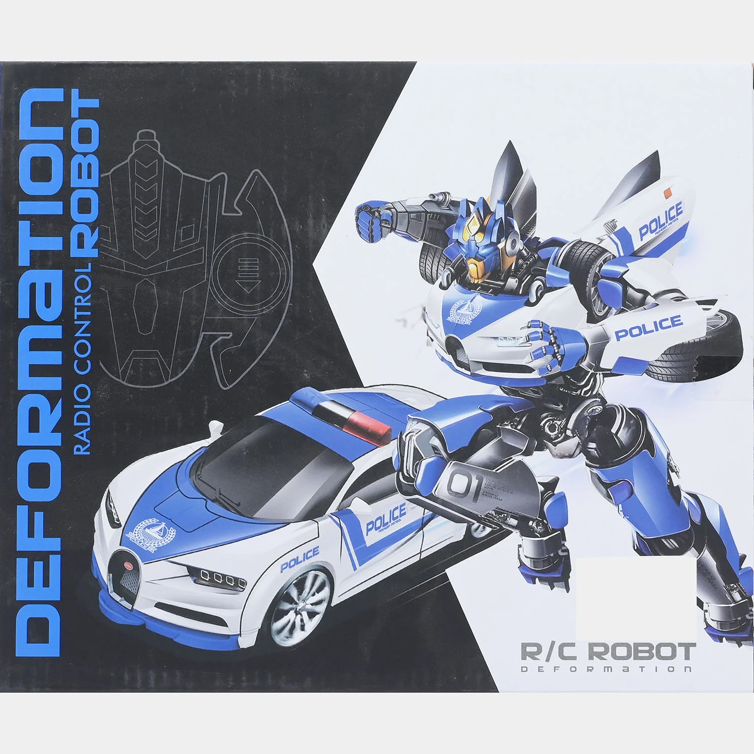 Remote Control Deformation Police Robot Car - Image 12