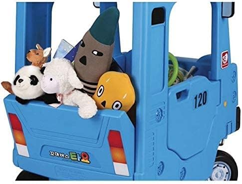 Ride-on Push Car Roof School Bus, Blue - Image 4