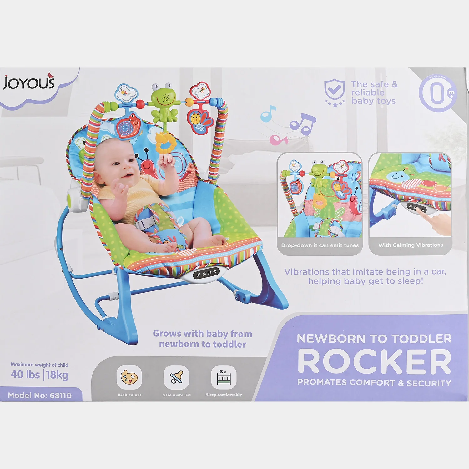 Adjustable Baby Rocker (Joyous) -N-68110 - Image 3