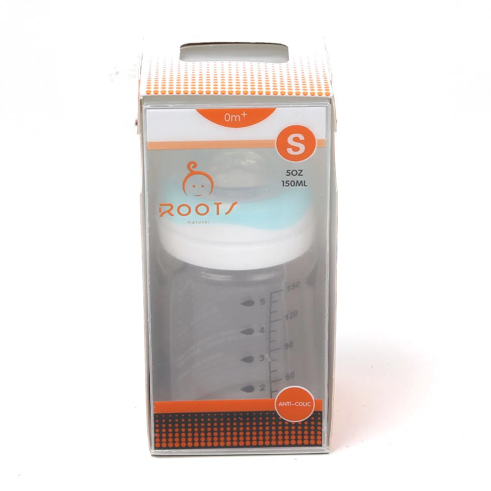 Roots Anti-Colic Glass Feeder Bottle - 150ml (J1004) - Image 2