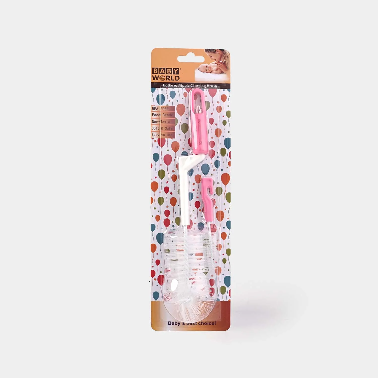 Bottle & Nipple Cleaner Brush | 7379 Pink
