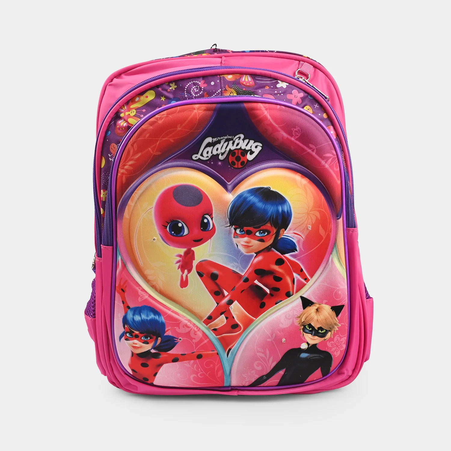 3D Embossed School Bag Set – 3-Piece Set With Blinking LED Lights for Kids - Image 2
