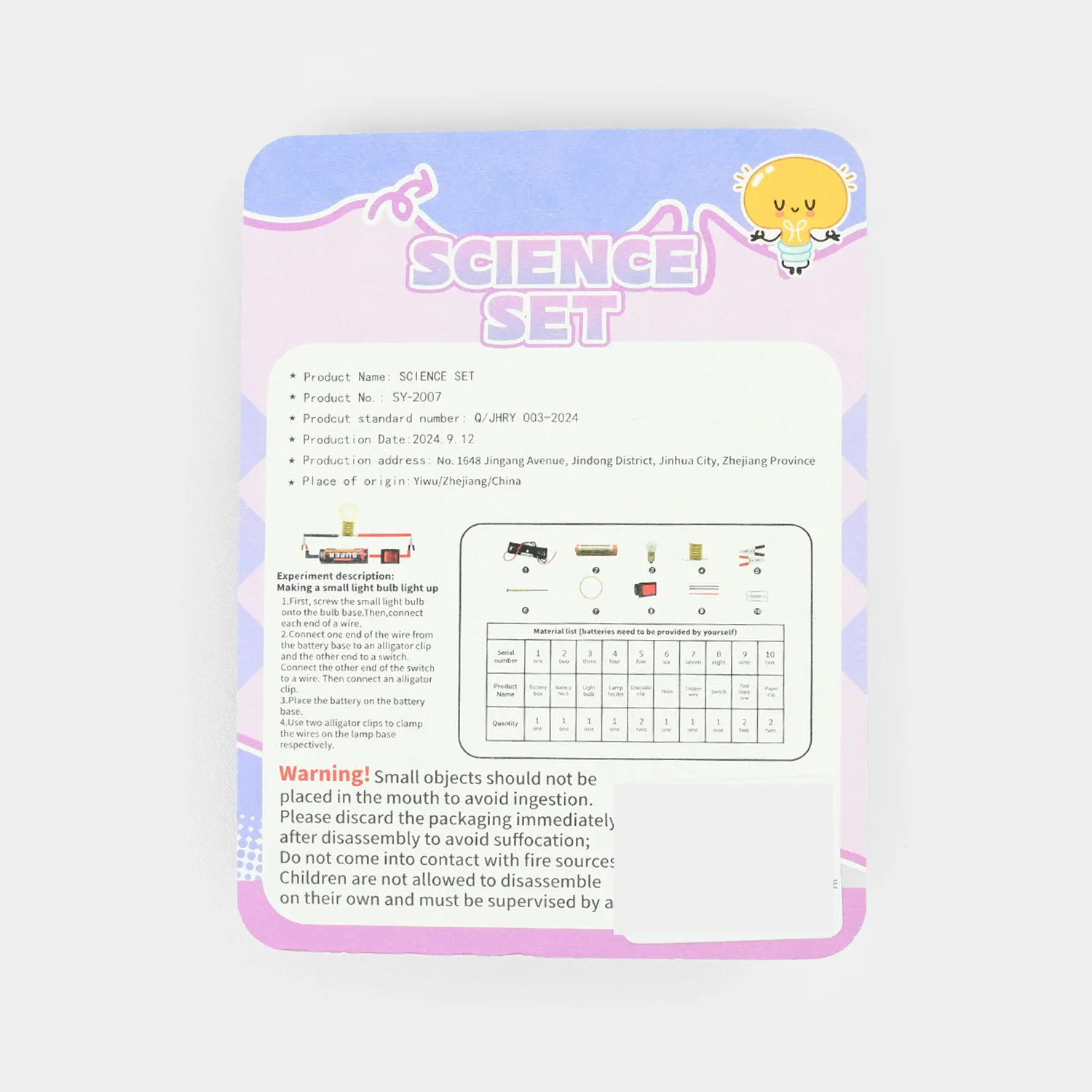 Science Experiment Kit for Kids with Battery - Image 2
