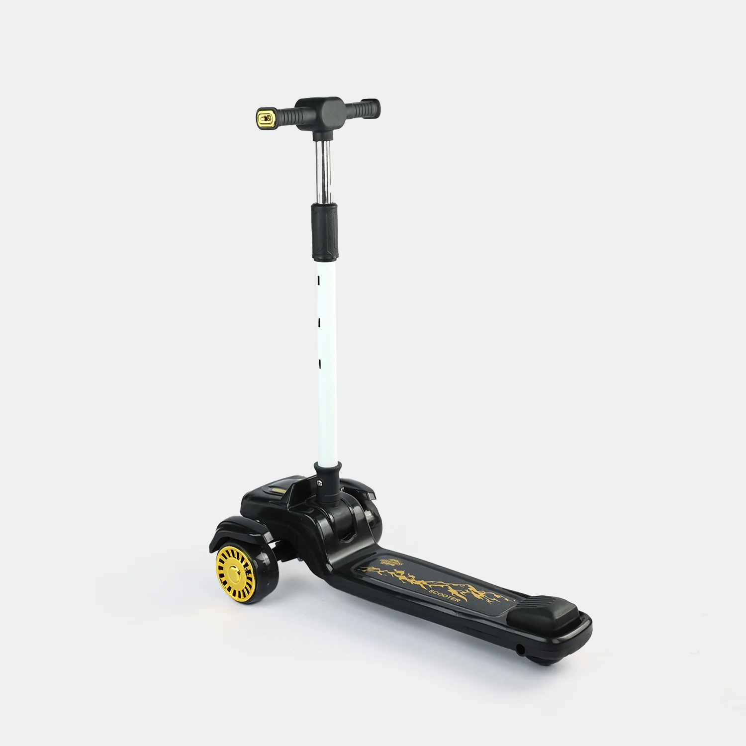 Kids' 3-Wheel Scooty with Lights & Sound | 618A Black - Image 7