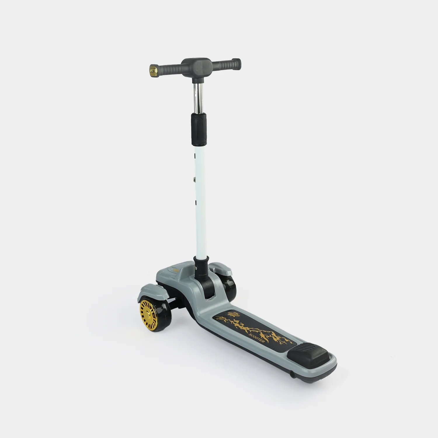 Kids' 3-Wheel Scooty with Lights & Sound | 618A Grey - Image 6