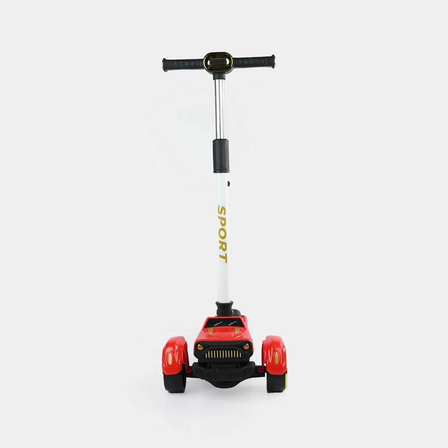 Kids' 3-Wheel Scooty with Lights & Sound | 618A Red - Image 3