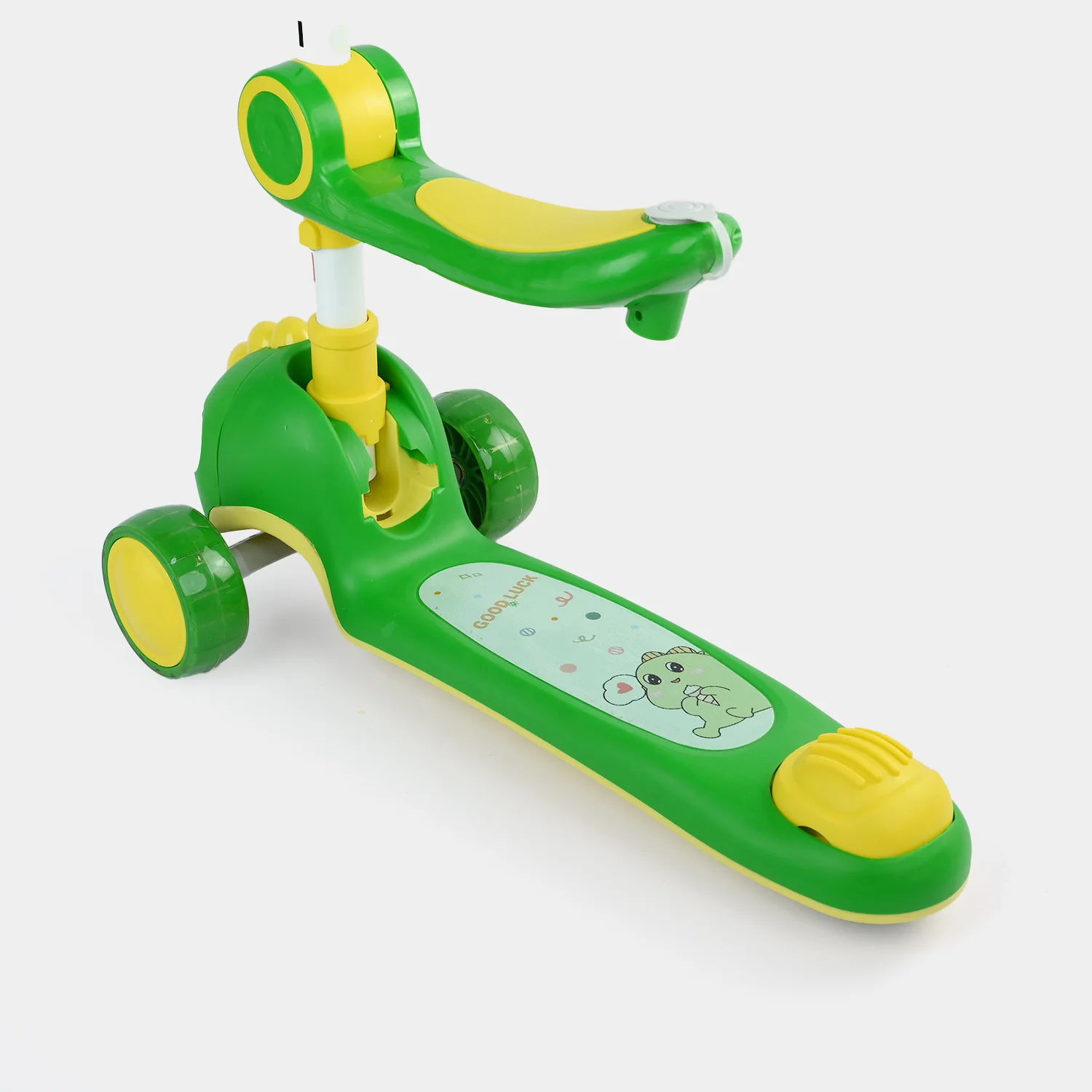 Kids' 3-Wheel Scooty with Lights & Sound | 7691 Green - Image 3