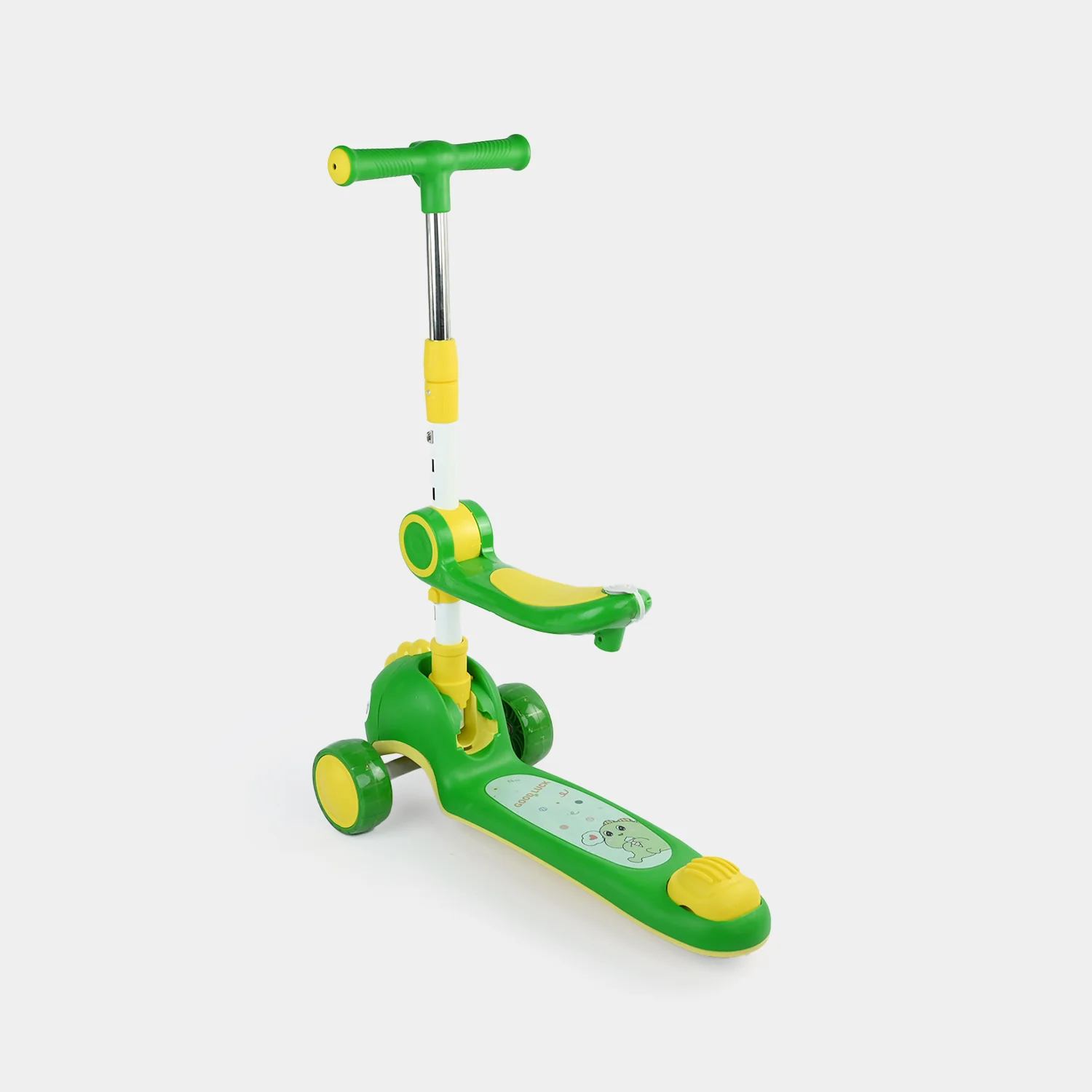 Kids' 3-Wheel Scooty with Lights & Sound | 7691 Green - Image 8