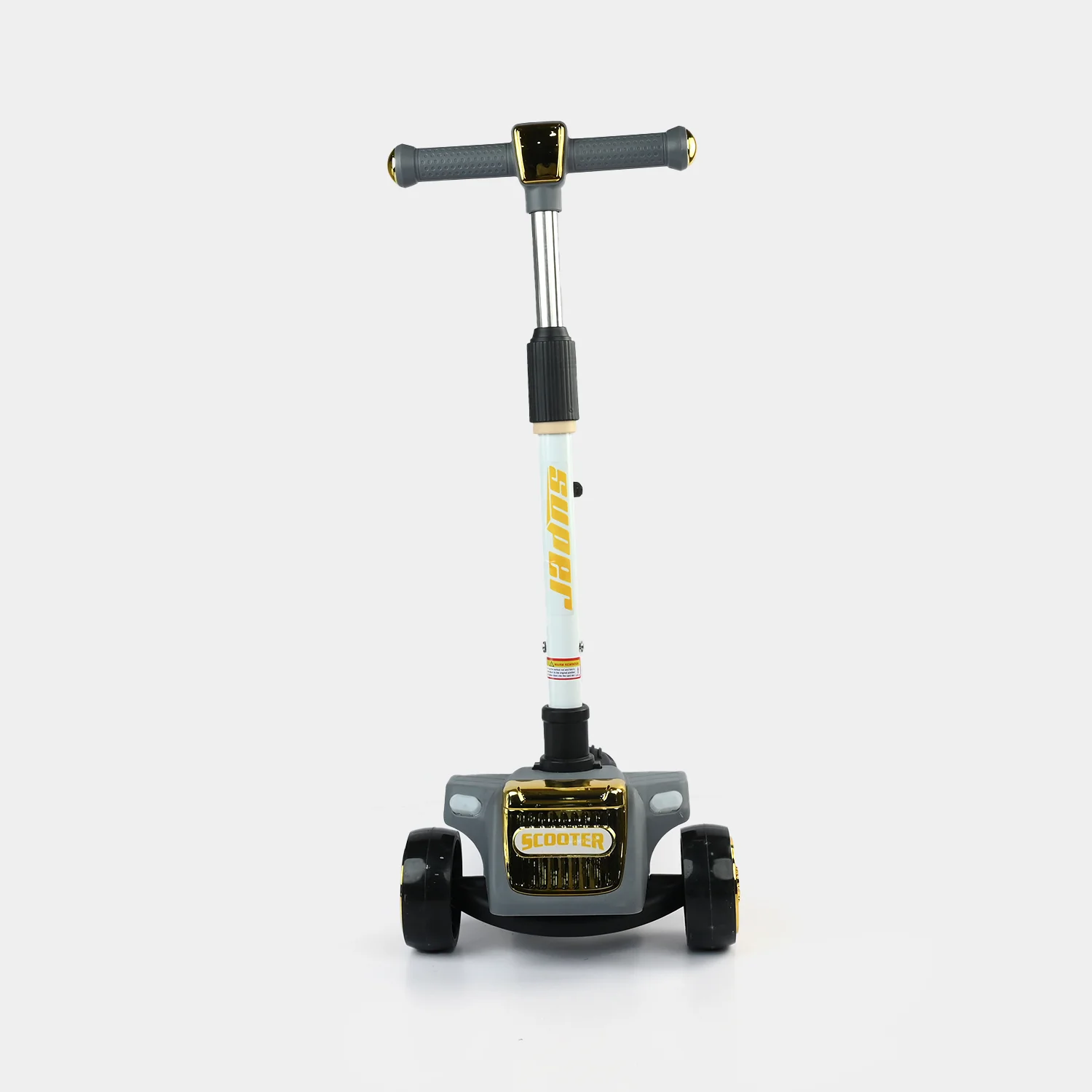 Kids' 3-Wheel Scooty with Lights & Sound | ARJ-518 Grey - Image 3