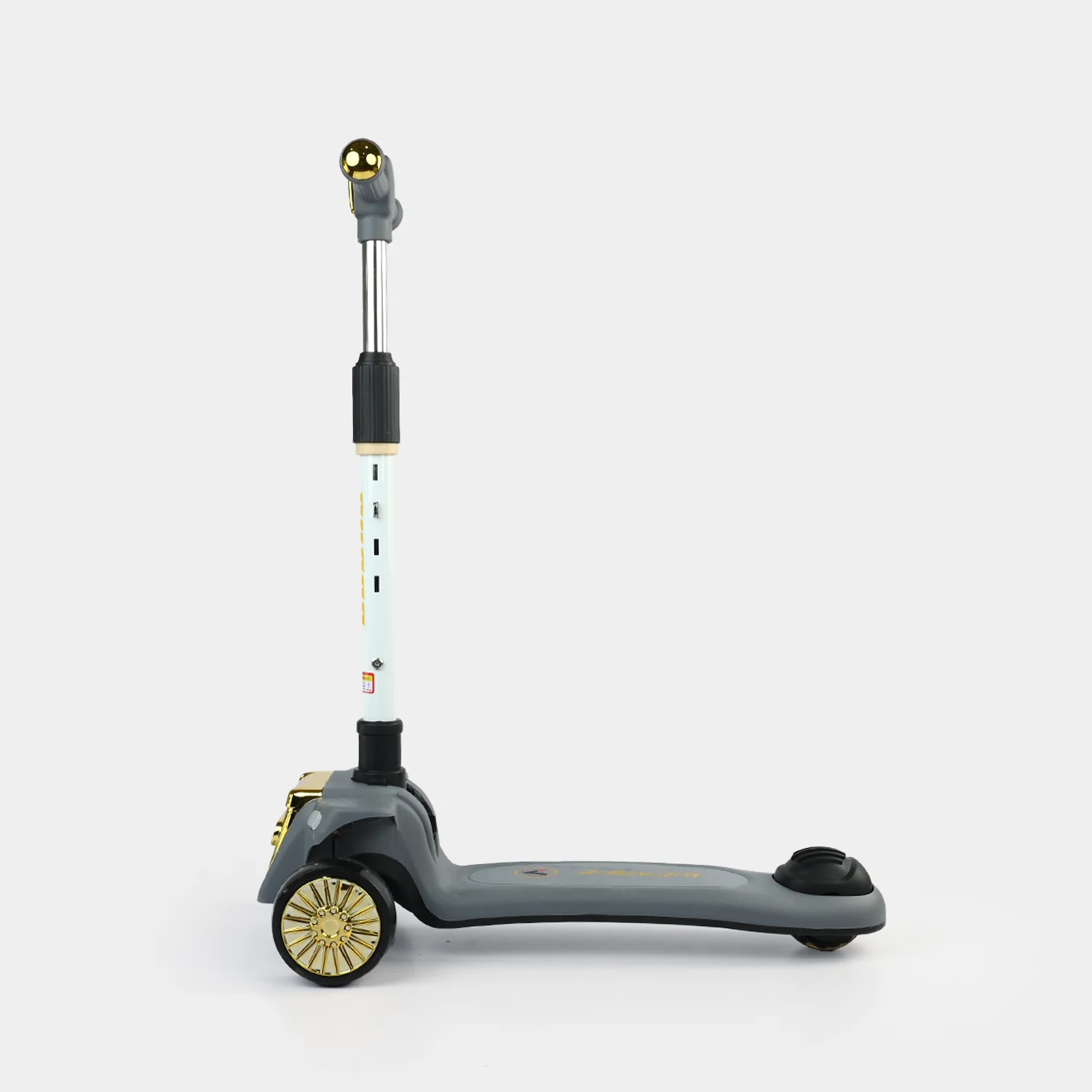 Kids' 3-Wheel Scooty with Lights & Sound | ARJ-518 Grey - Image 4