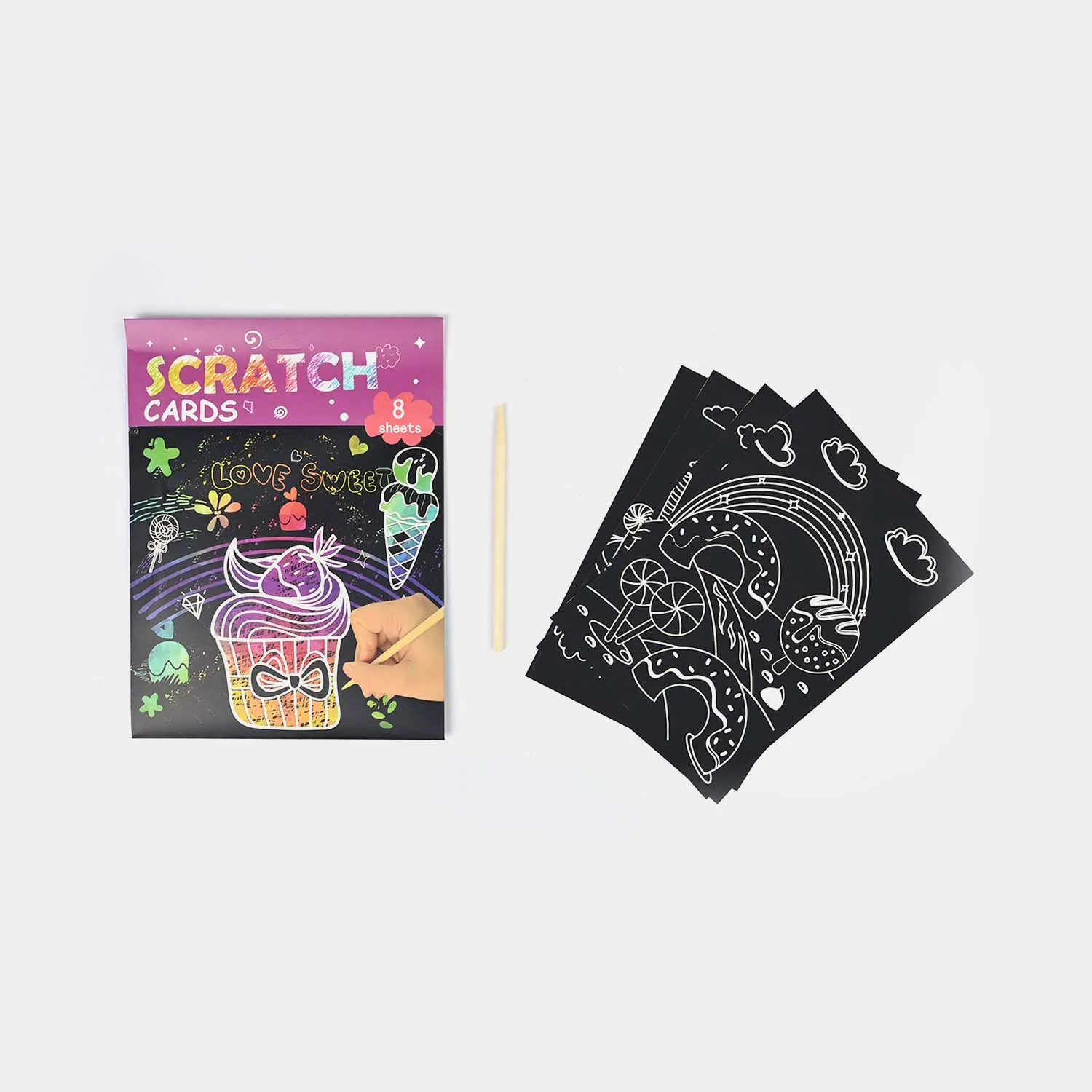 Love Sweet Scratch Art Kit for Kids - Image 2