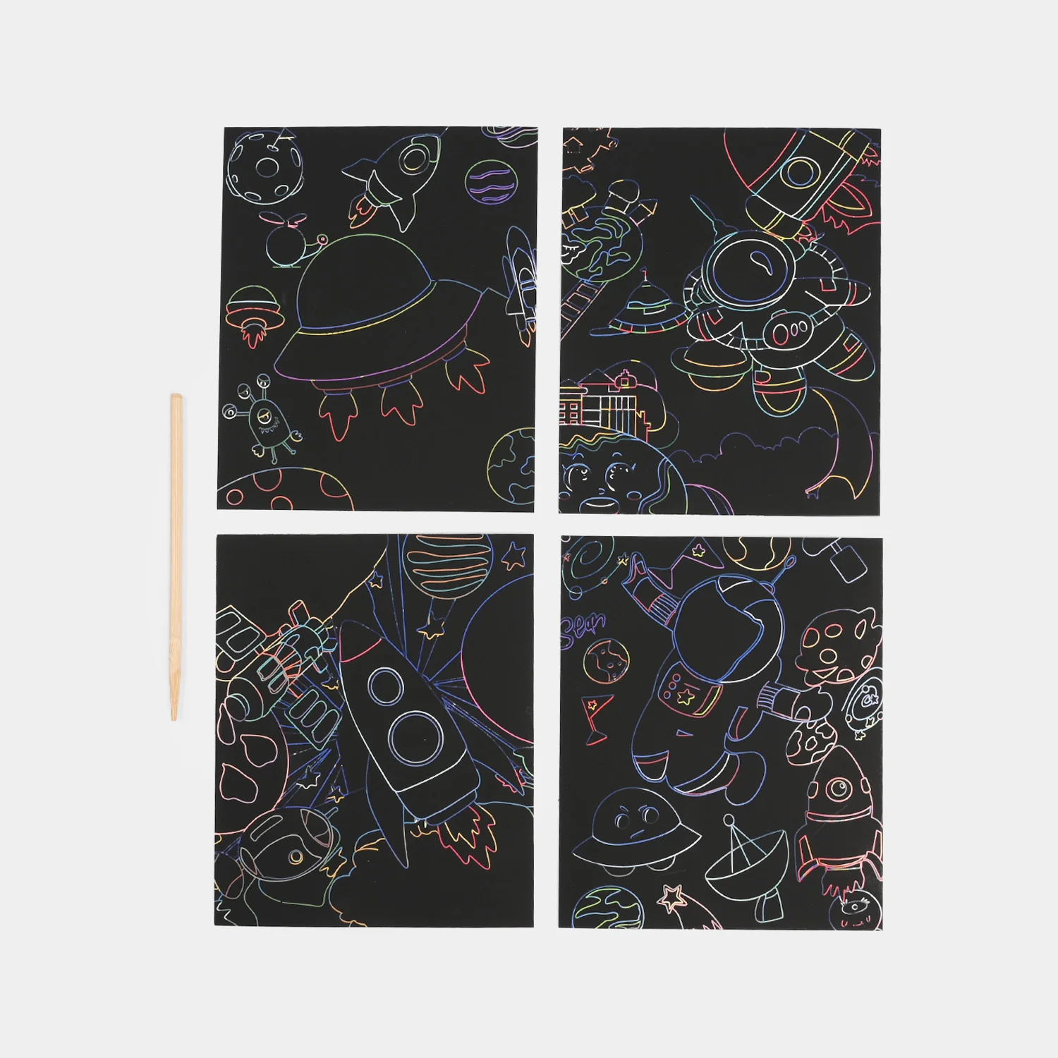 Space Travel Scratch Cards – Fun, Creative & Mess-Free Activity for Kids - Image 2