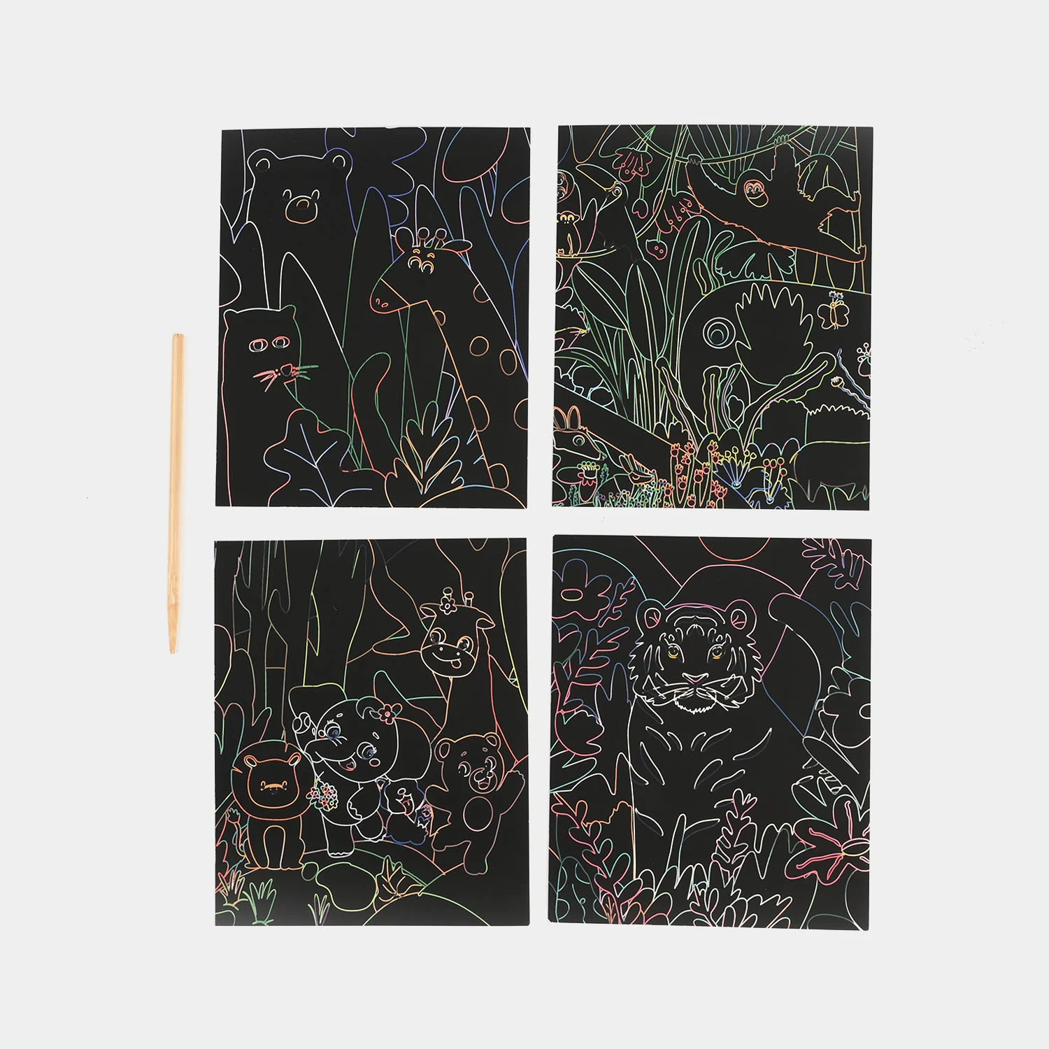Forest & Animals Scratch Cards – Creative, Fun & Mess-Free Activity for Kids - Image 2