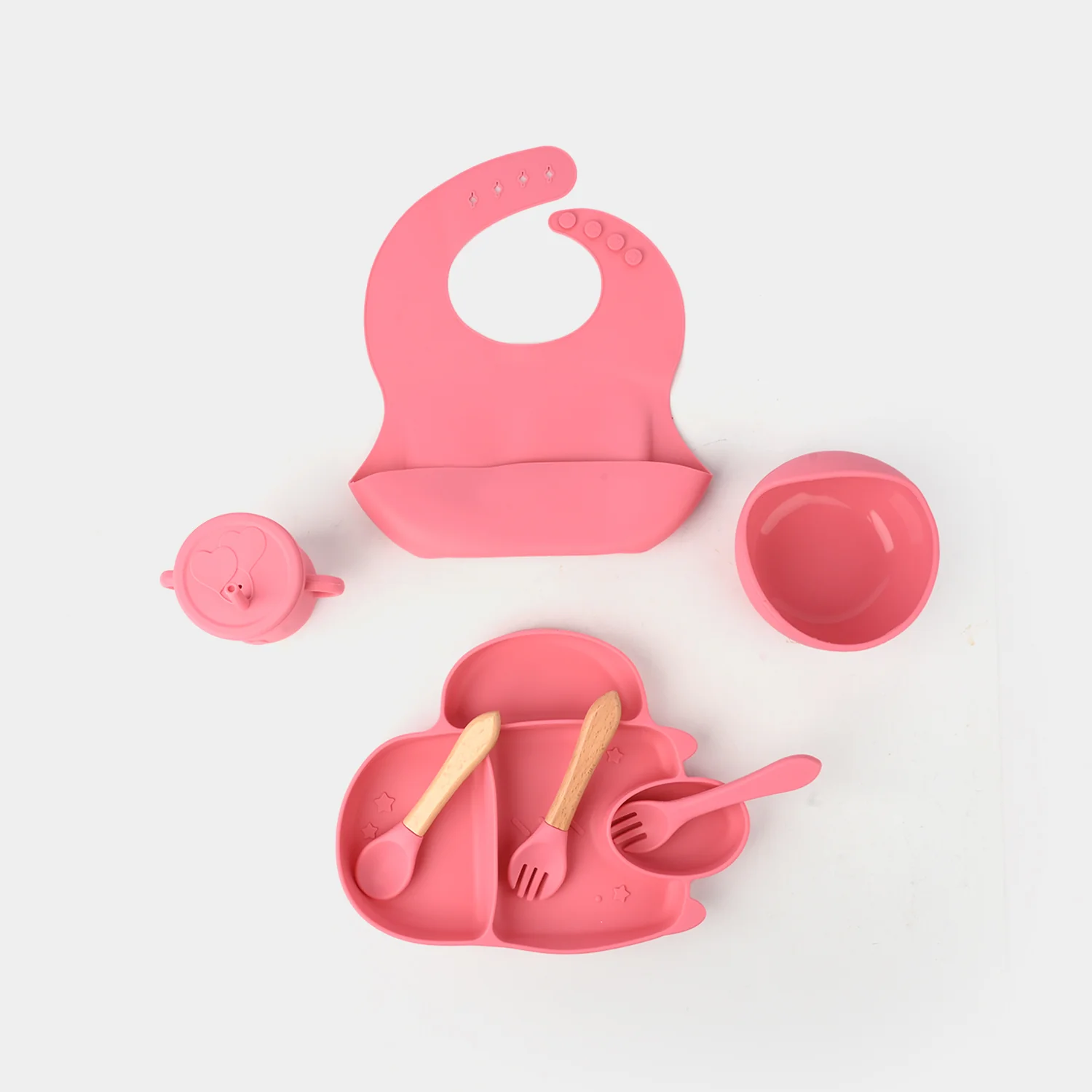 Adorable Food Grade Silicone Baby Tableware Set 7Pcs Set | 1545 - Image 2