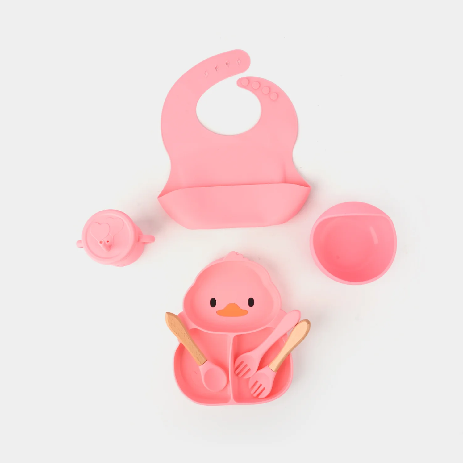 Adorable Food Grade Silicone Baby Tableware Set 7Pcs Set | 1545 - Image 2