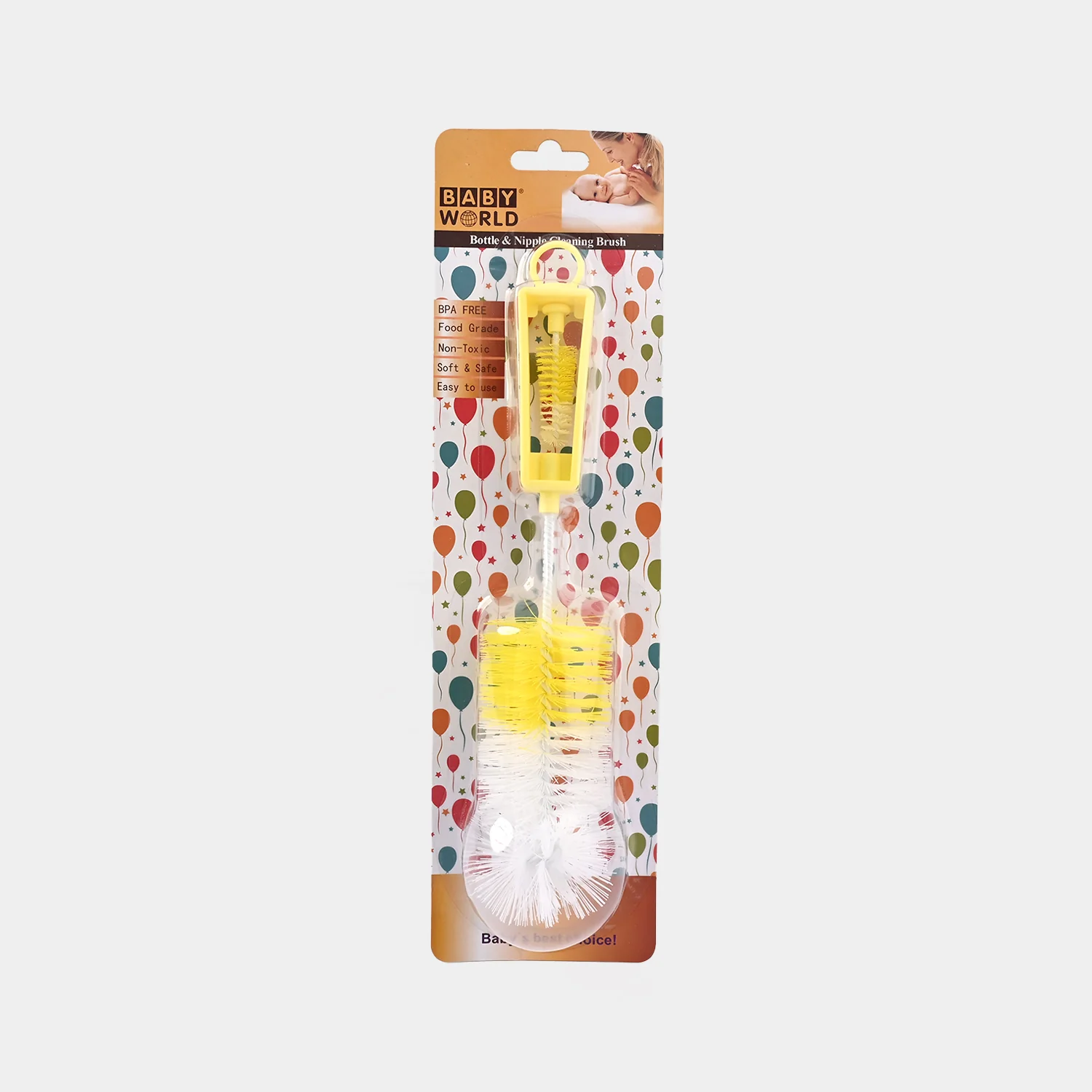 Feeding Bottle & Nipple Brush | 7373 Yellow