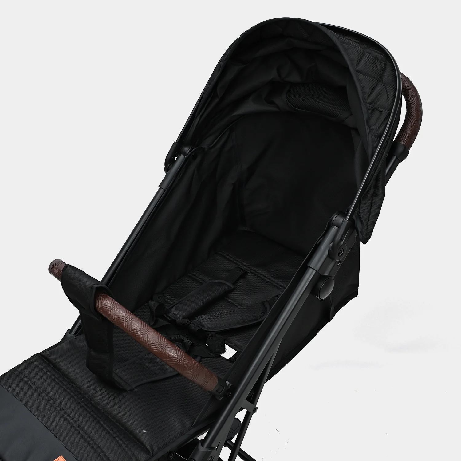 Foldable Lightweight Baby Stroller | 6518 Black - Image 6