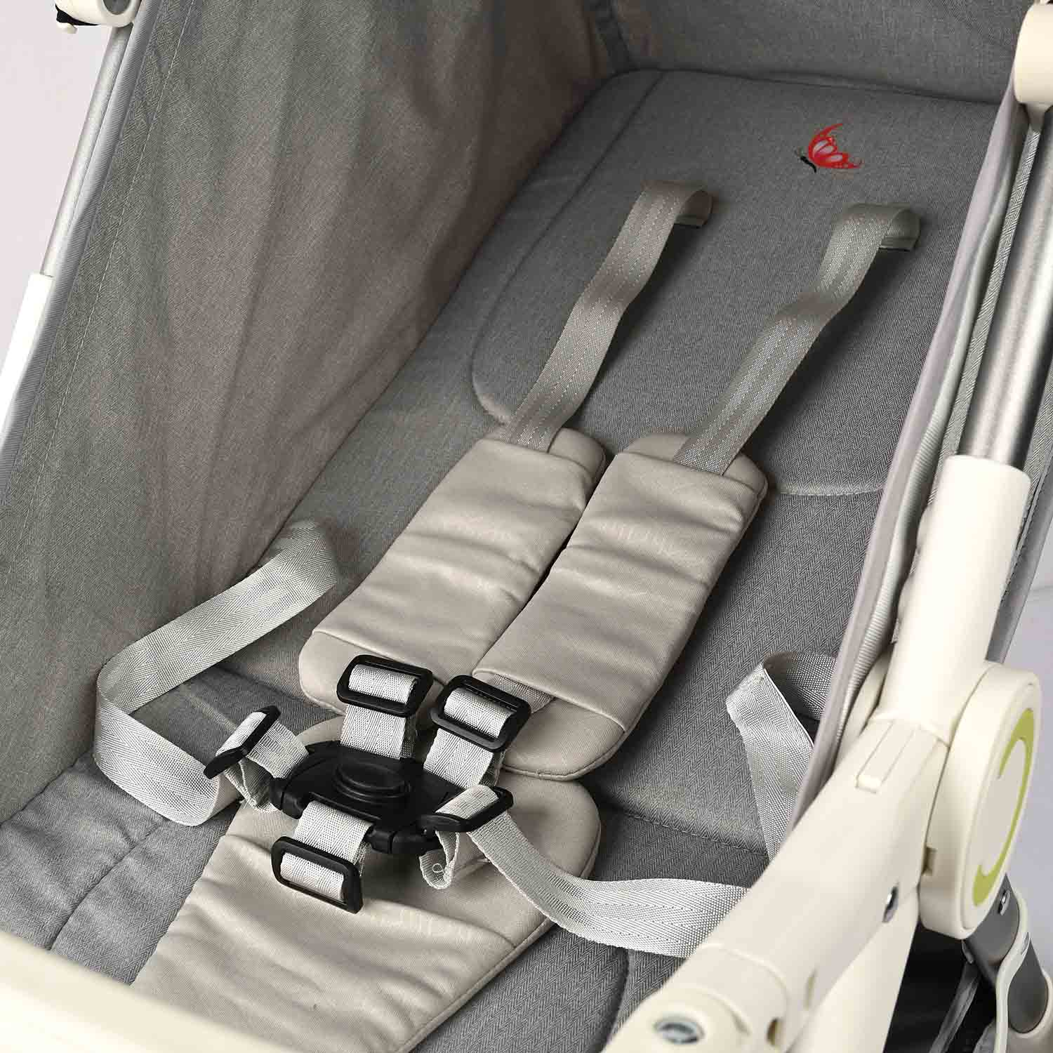 Compact & Foldable Baby Stroller JY-1332 Grey - Image 13
