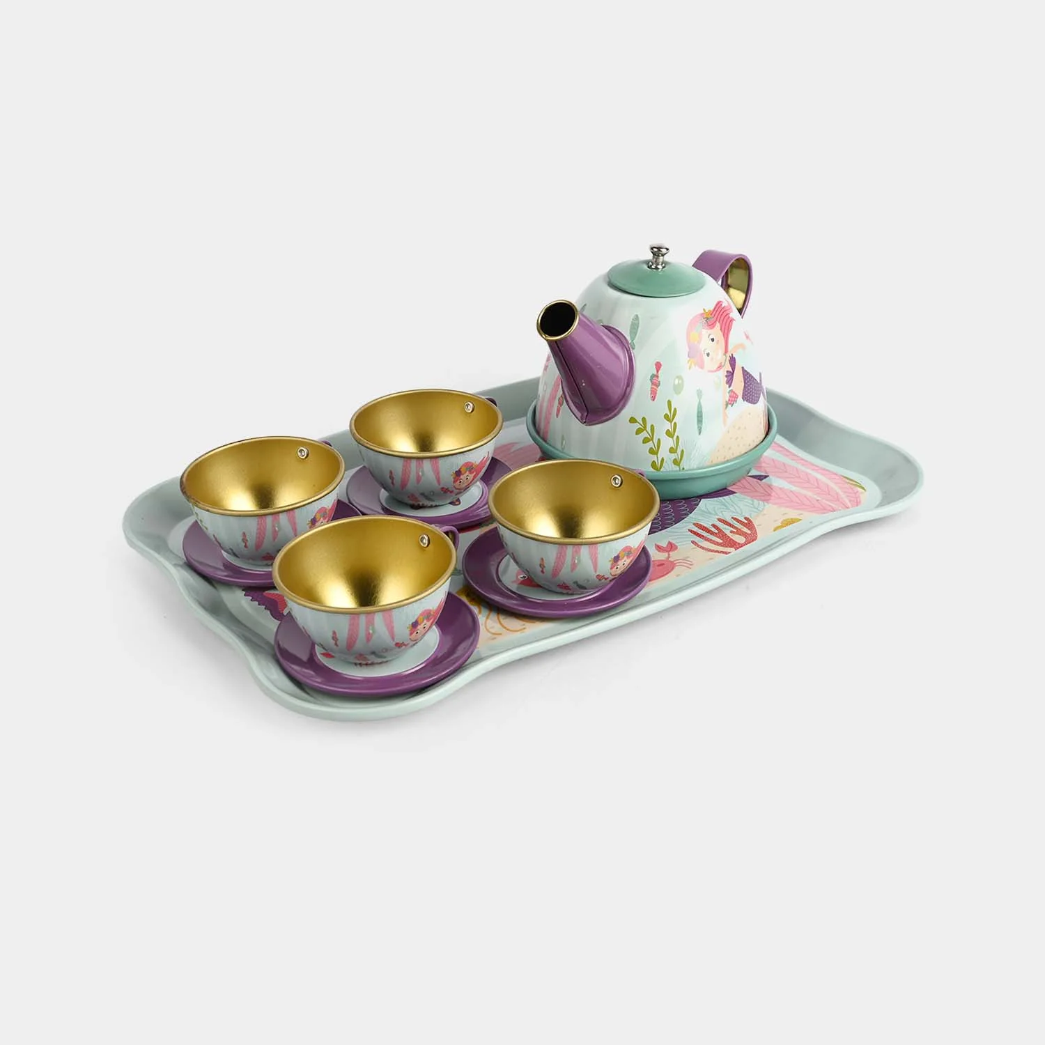 Kids Metal Tea Set Play Kit - Image 4