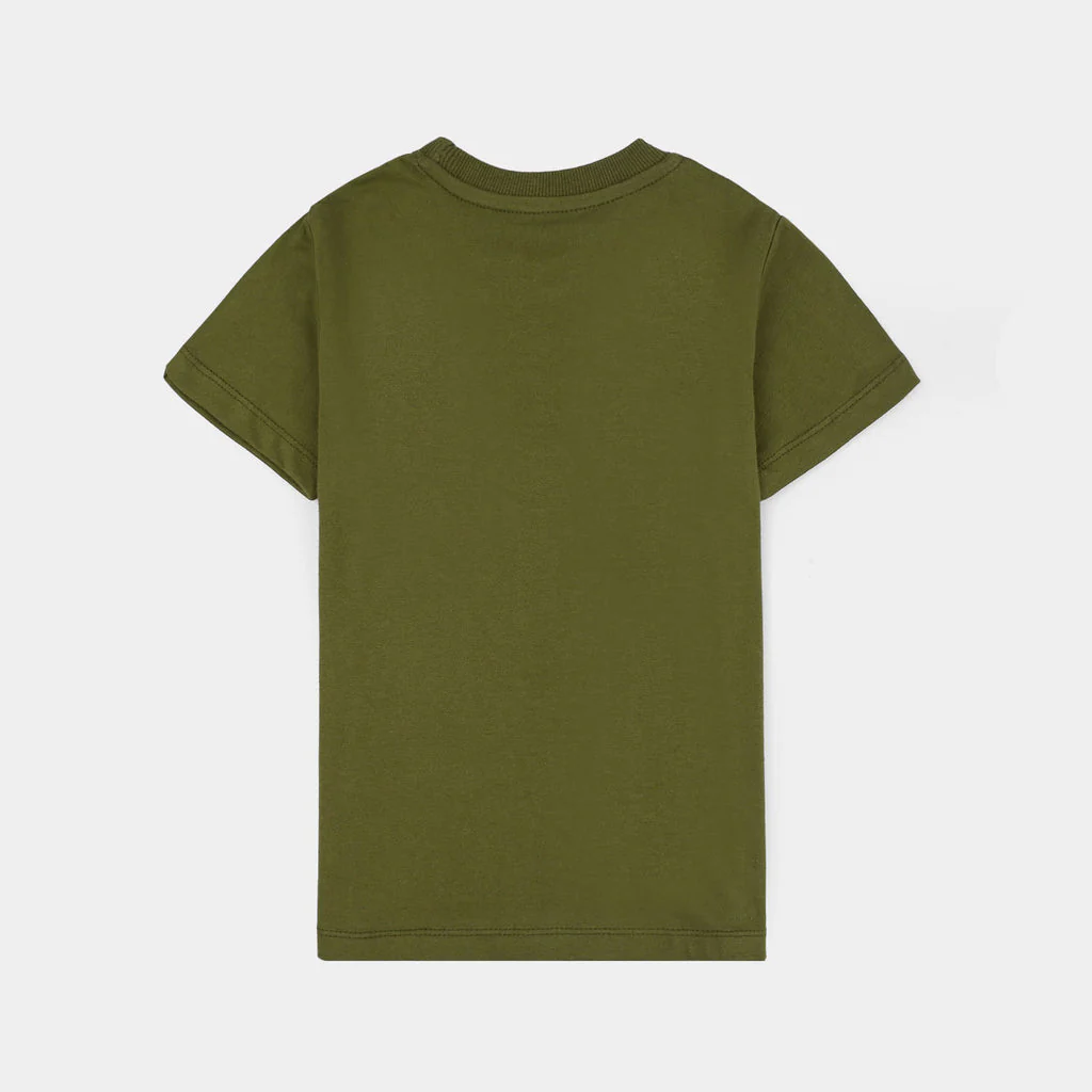 Teens Boys Jersey/Terry 2 Piece Suit (A Great Time) - Olive Green - Image 5