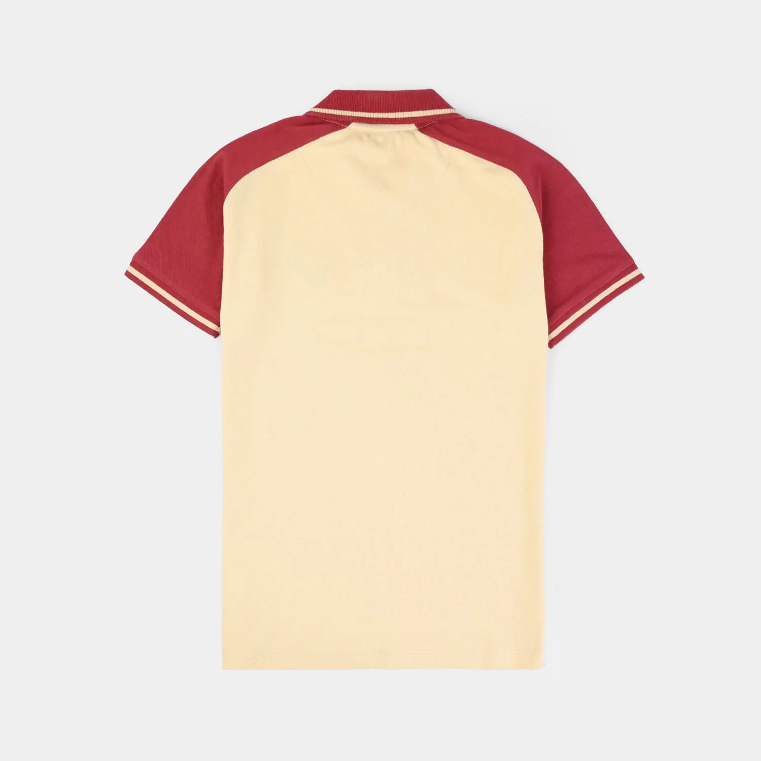 Teens Boys Cotton PK Polo (Baseball) - Warm Sand - Image 4