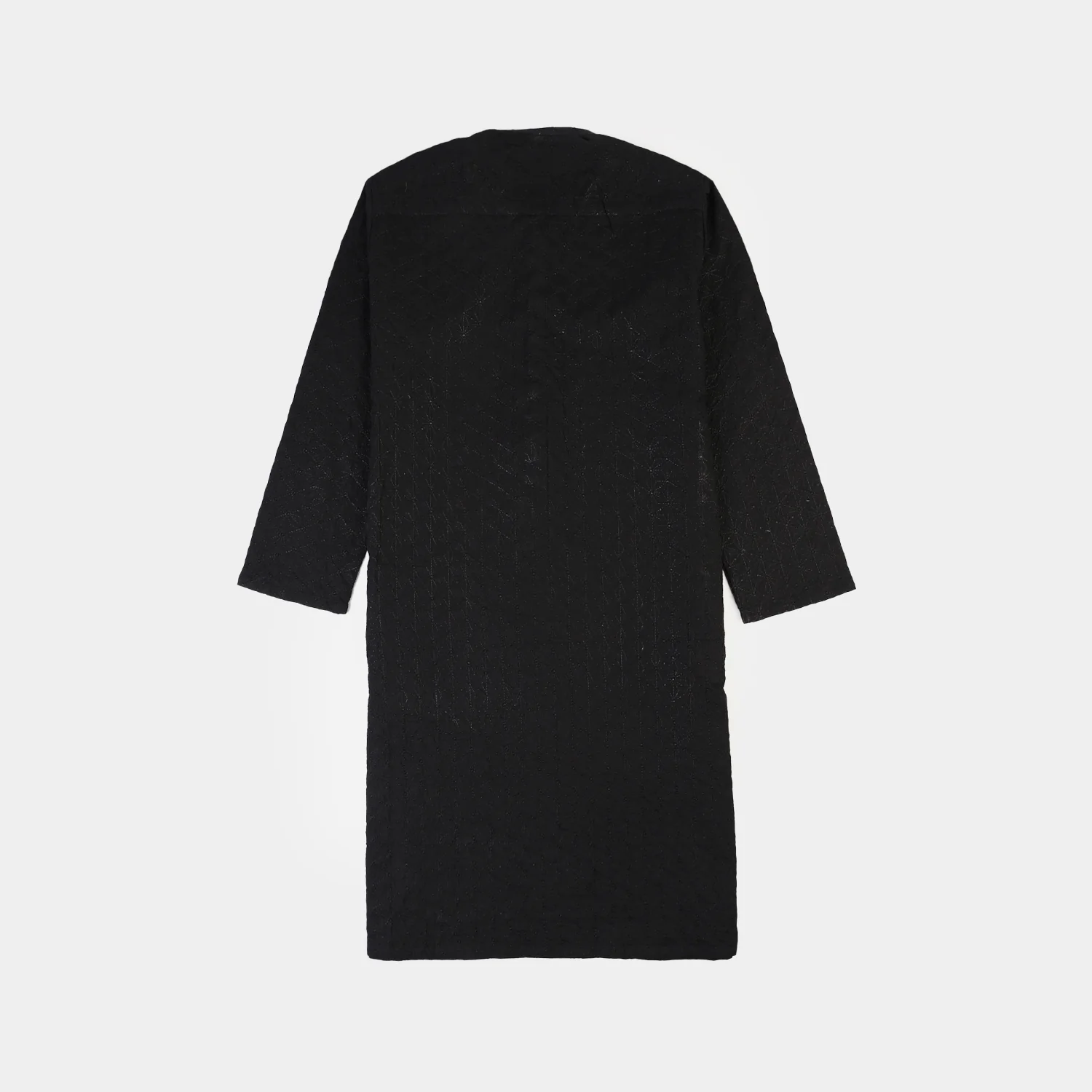 Teens Boys Cotton Poplin Kurta (Chicken Kari)-BLACK - Image 6